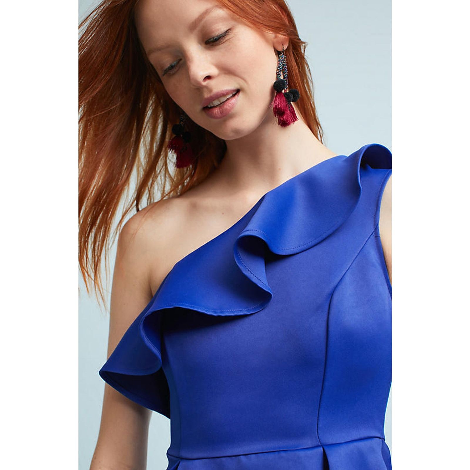 Anthropologie New Seen Worn Kept Shreya Fit & Flare Blue Midi Dress Size 2 Size XS / US 0-2 / IT 36-38 - 4 Thumbnail