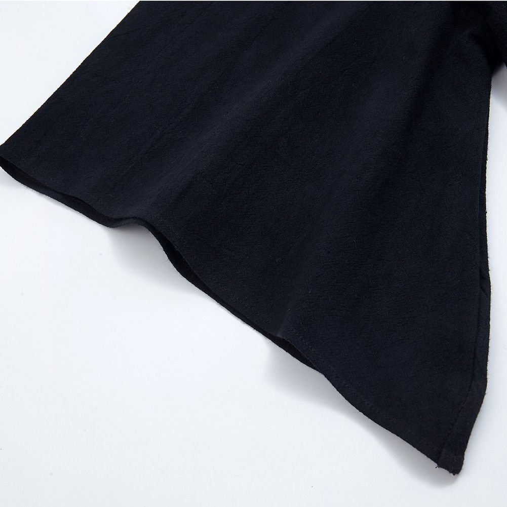 Other Black Linen Tops, Round Neck, Elegant Blouse Size L / US 10 / IT 46 - 5 Thumbnail