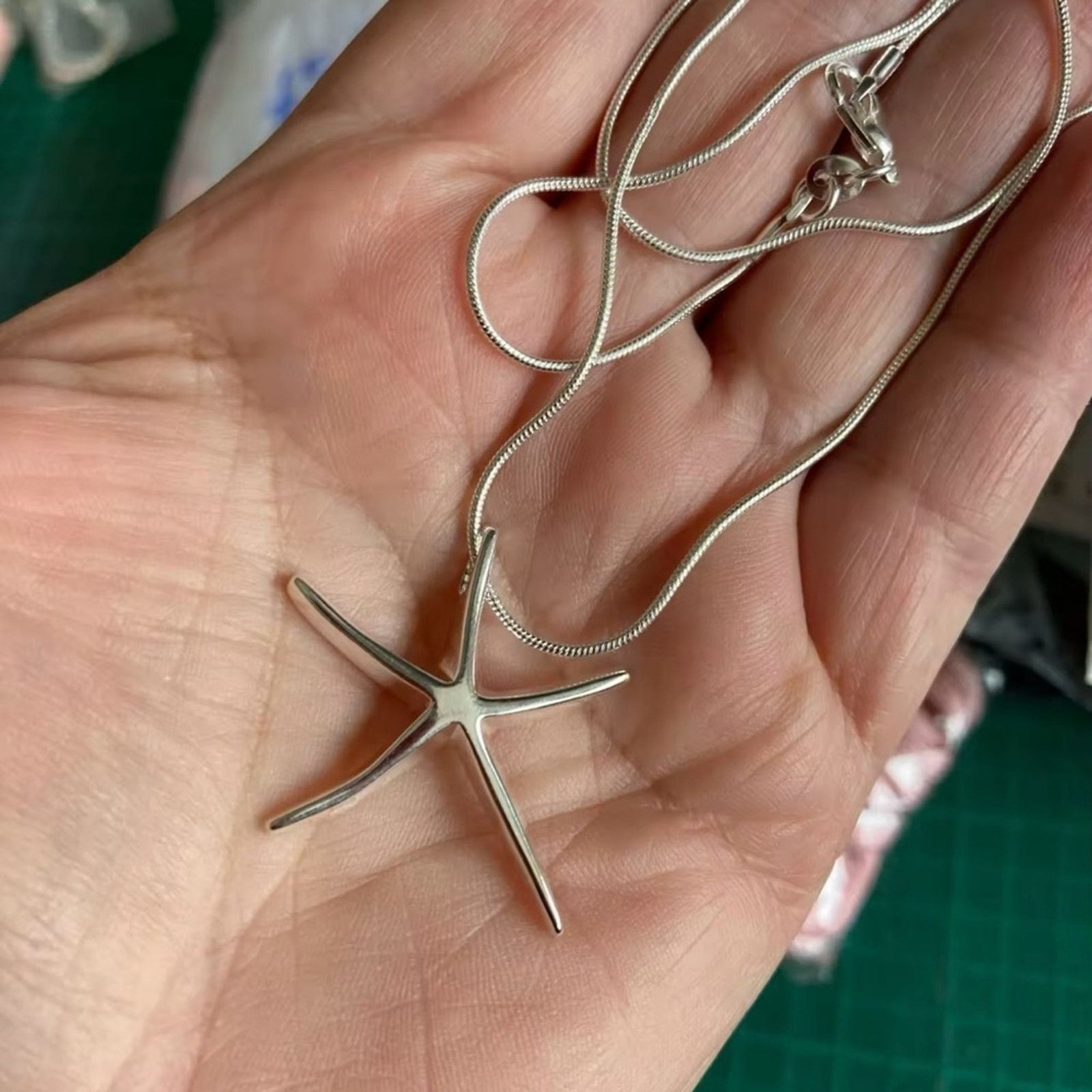 Other Sterling Silver Starfish Necklace for Women 22” Size ONE SIZE - 2 Thumbnail