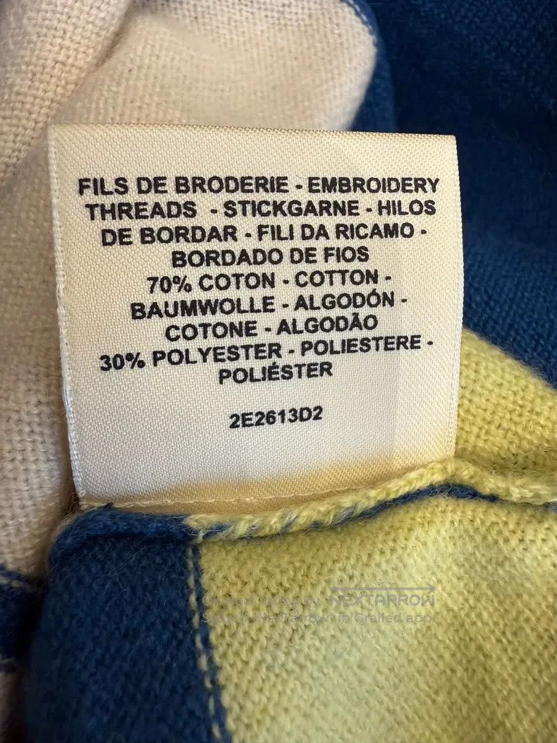 Hermes Hermes Blue chain pattern cashmere sweater Size XS / US 0-2 / IT 36-38 - 6 Thumbnail