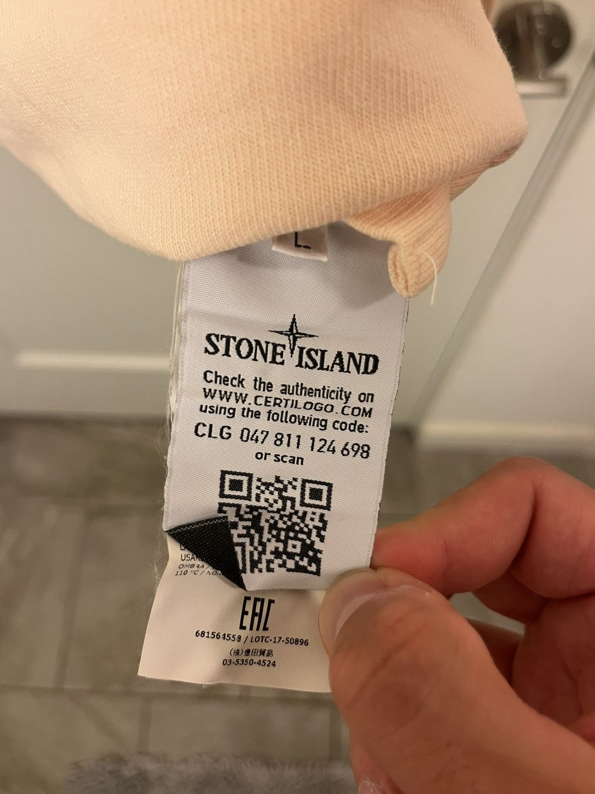 Stone Island STONE ISLAND Peach Long Sleeve Crewneck Sweater Men's Large Size US L / EU 52-54 / 3 - 9 Thumbnail
