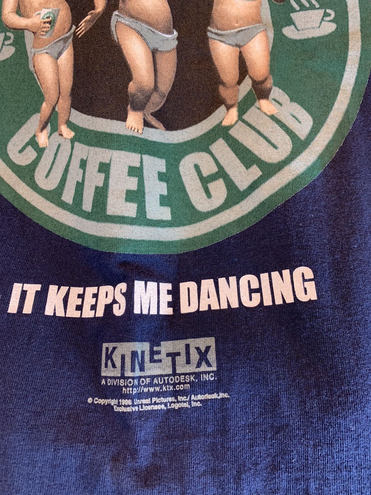 Vintage *RARE* Vintage 90s Ooga Chaka Coffee Club Dancing Baby Shirt Size US L / EU 52-54 / 3 - 4 Thumbnail