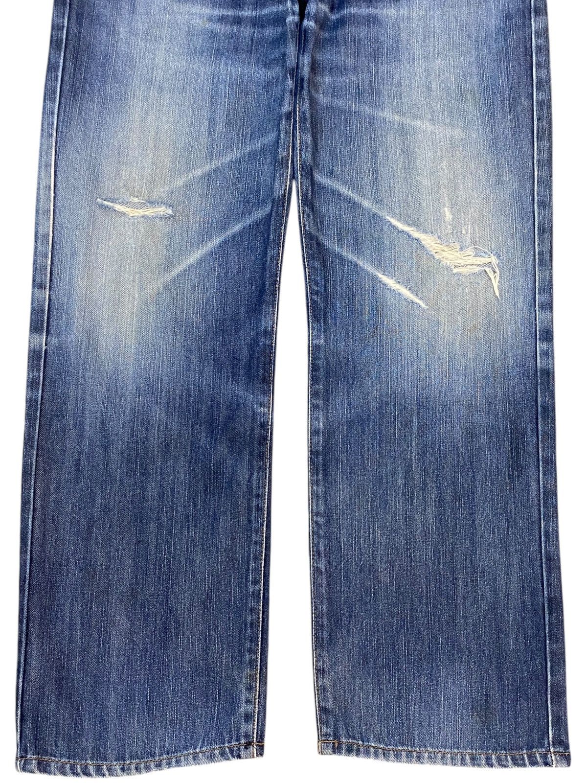 Edwin Vintage Japanese Edwin 403 Blue Wash Distressed Loose Jeans Size US 34 / EU 50 - 5 Thumbnail