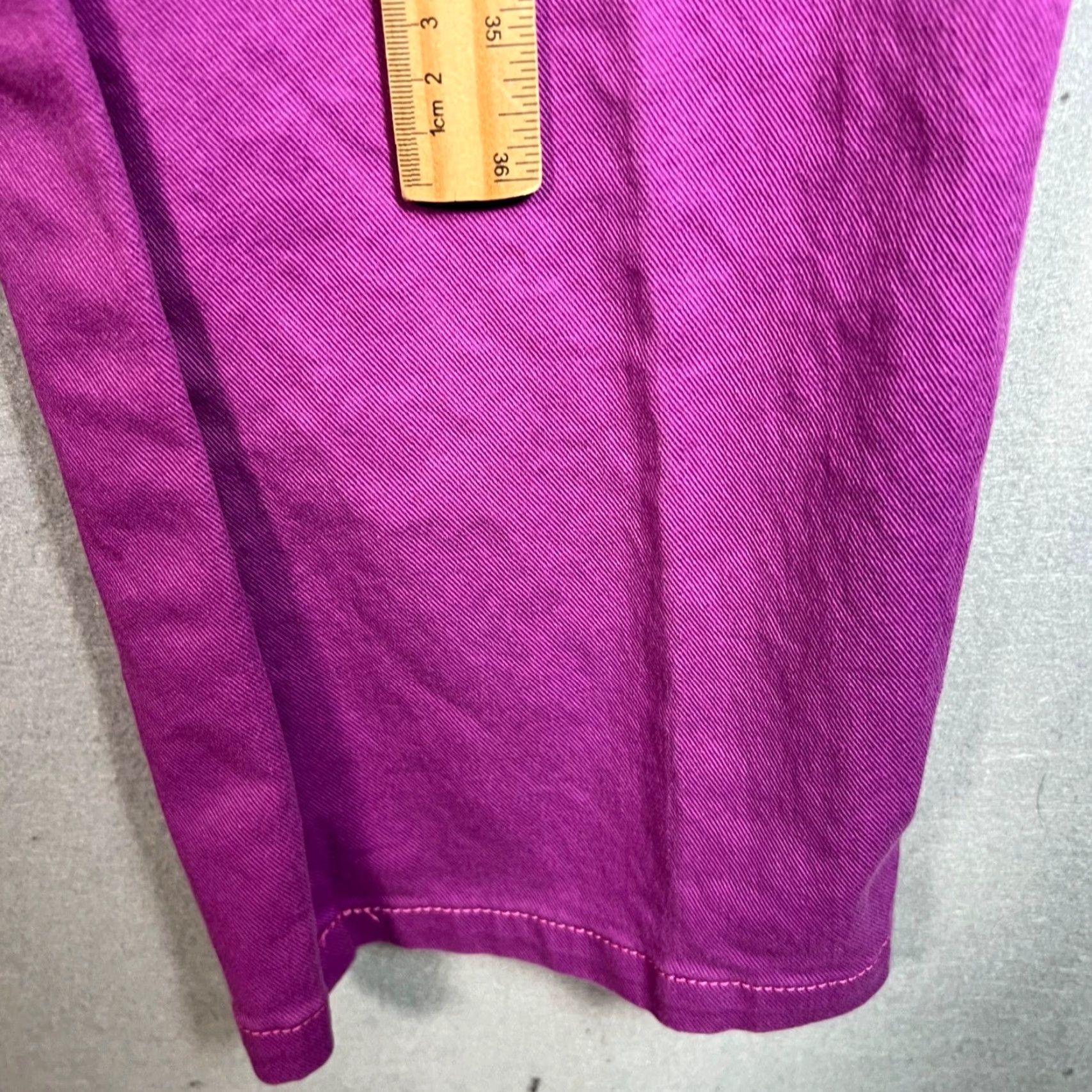 Vintage Aknvas Womens Size 6 Purple High-Waisted Pleated Cotton Blend Trousers Pants Size 28" / US 6 / IT 42 - 6 Thumbnail