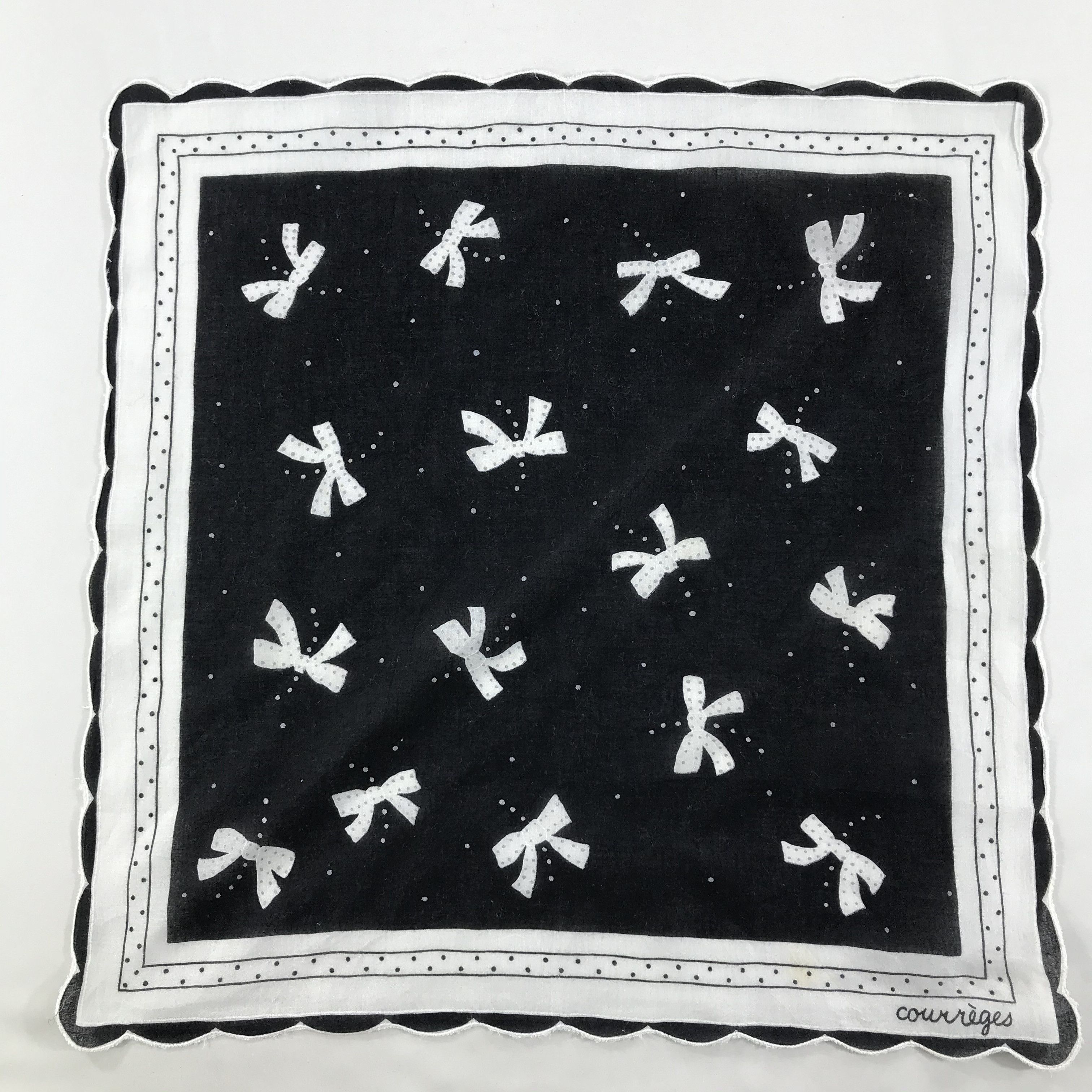 Courreges × Vintage Courreges Bandana / Handkerchief / Neckerchief - S1273 Size ONE SIZE - 1 Thumbnail