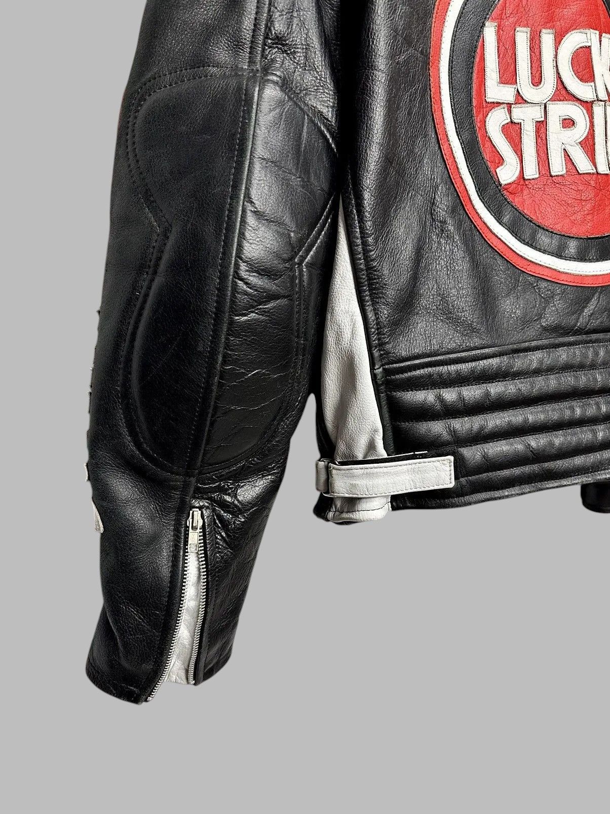 Marlboro Vintage Black Leather Biker Jacket Moto Grunge Style Size US M / EU 48-50 / 2 - 12 Thumbnail