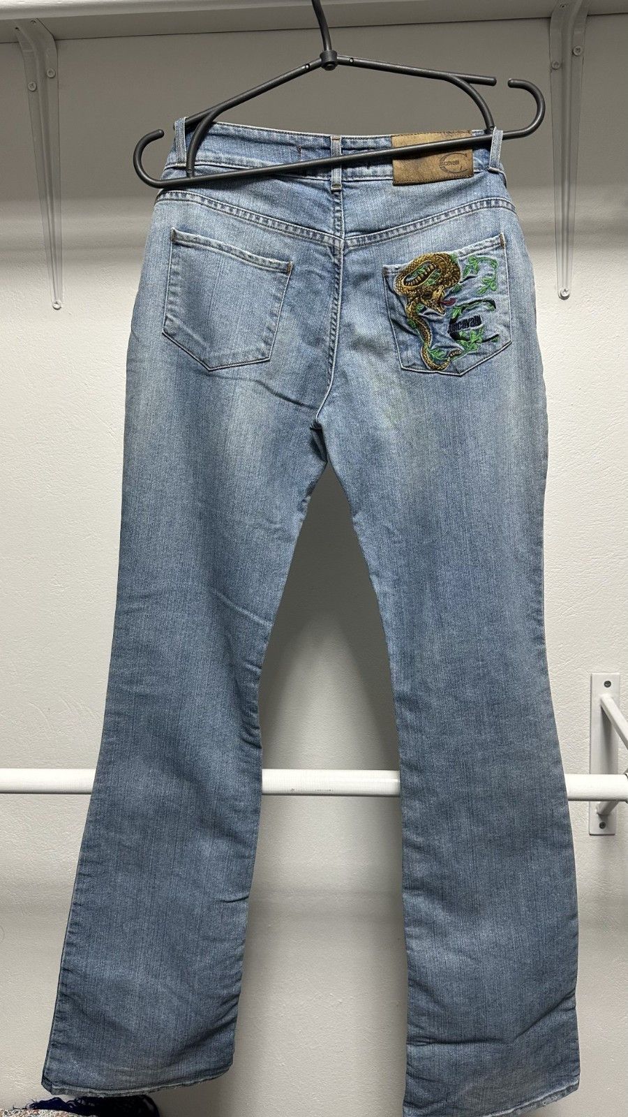 Just Cavalli Just Cavalli Women's Vintage Embroidered Flared Jeans Size 28" / US 6 / IT 42 - 1 Thumbnail