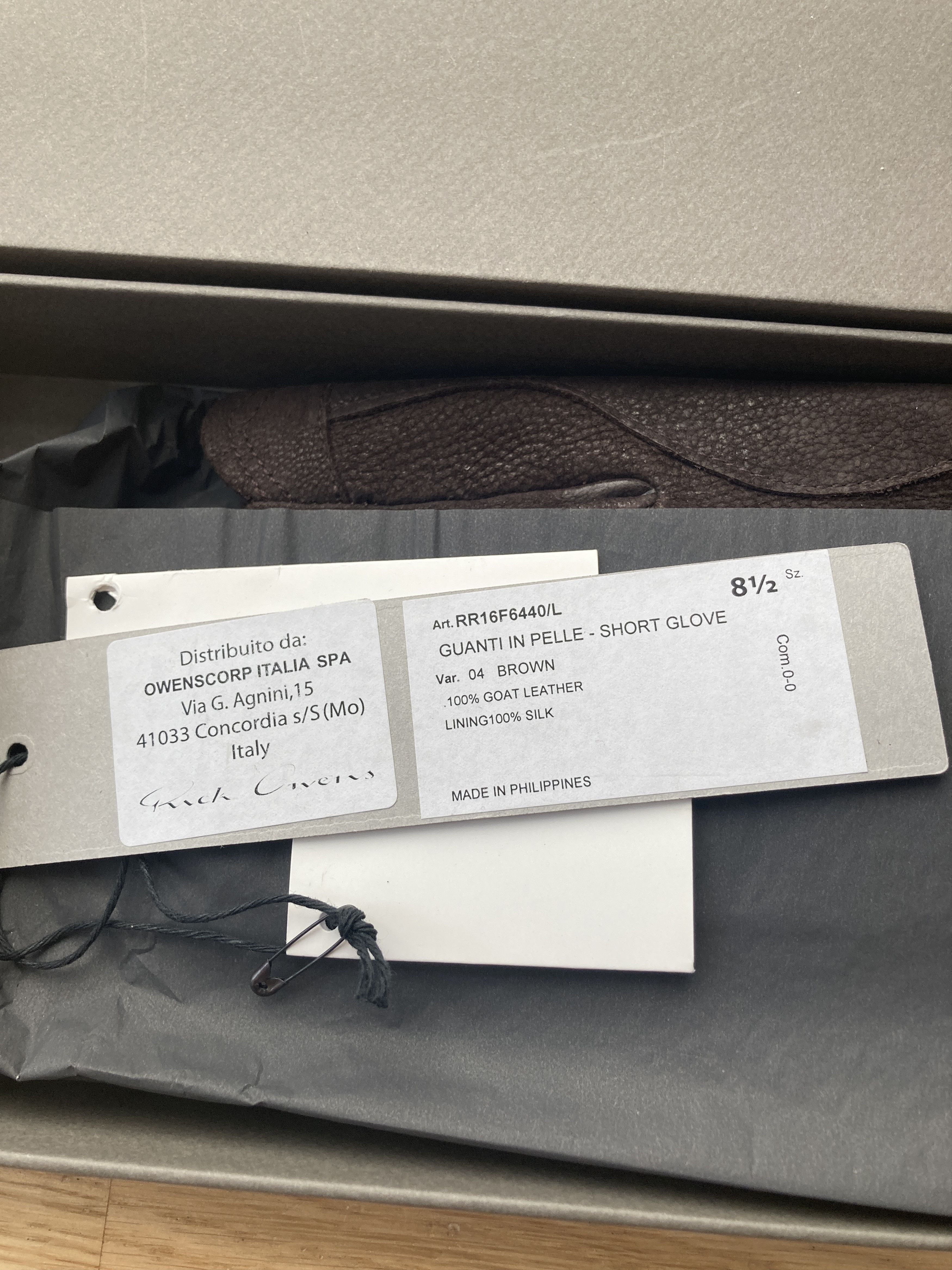 Rick Owens F/W 16 "MASTODON" Runway Goat Leather Gloves Rick Owens Size ONE SIZE - 10 Thumbnail