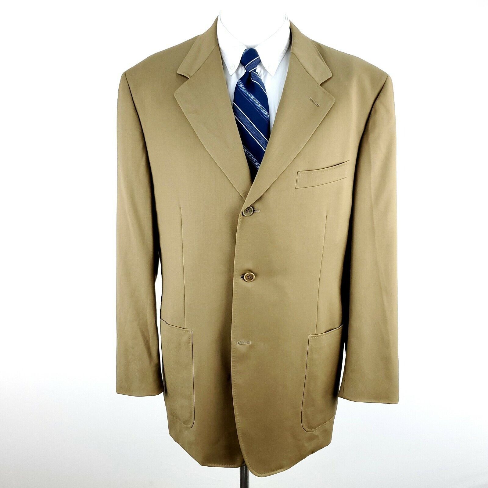 Canali Canali 40L 3 Button Tan Wool Italy Blazer Size 40L - 1 Thumbnail