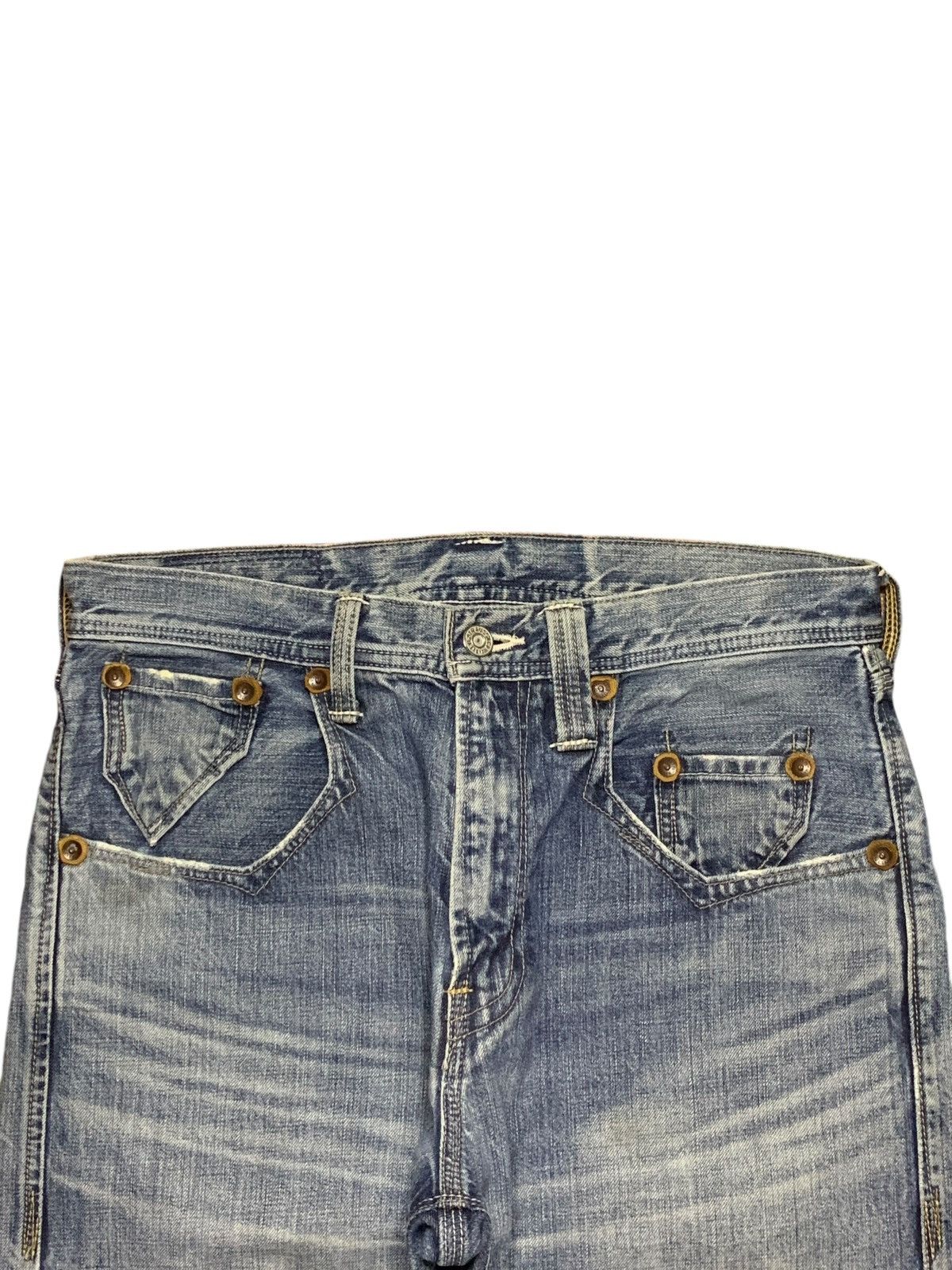 Levi's Vintage 90s Levis 502 Faded Blue Wash Distress Baggy Jeans Size US 32 / EU 48 - 4 Thumbnail