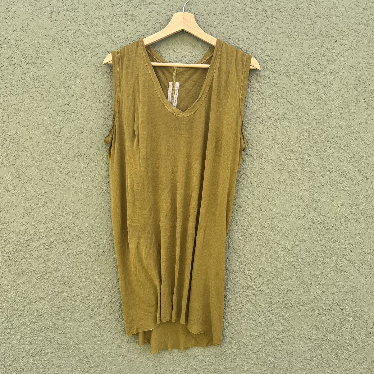 image of Rick Owens Woman Sulphate Long Top Tee in Sulphur, Women's (Size Large)