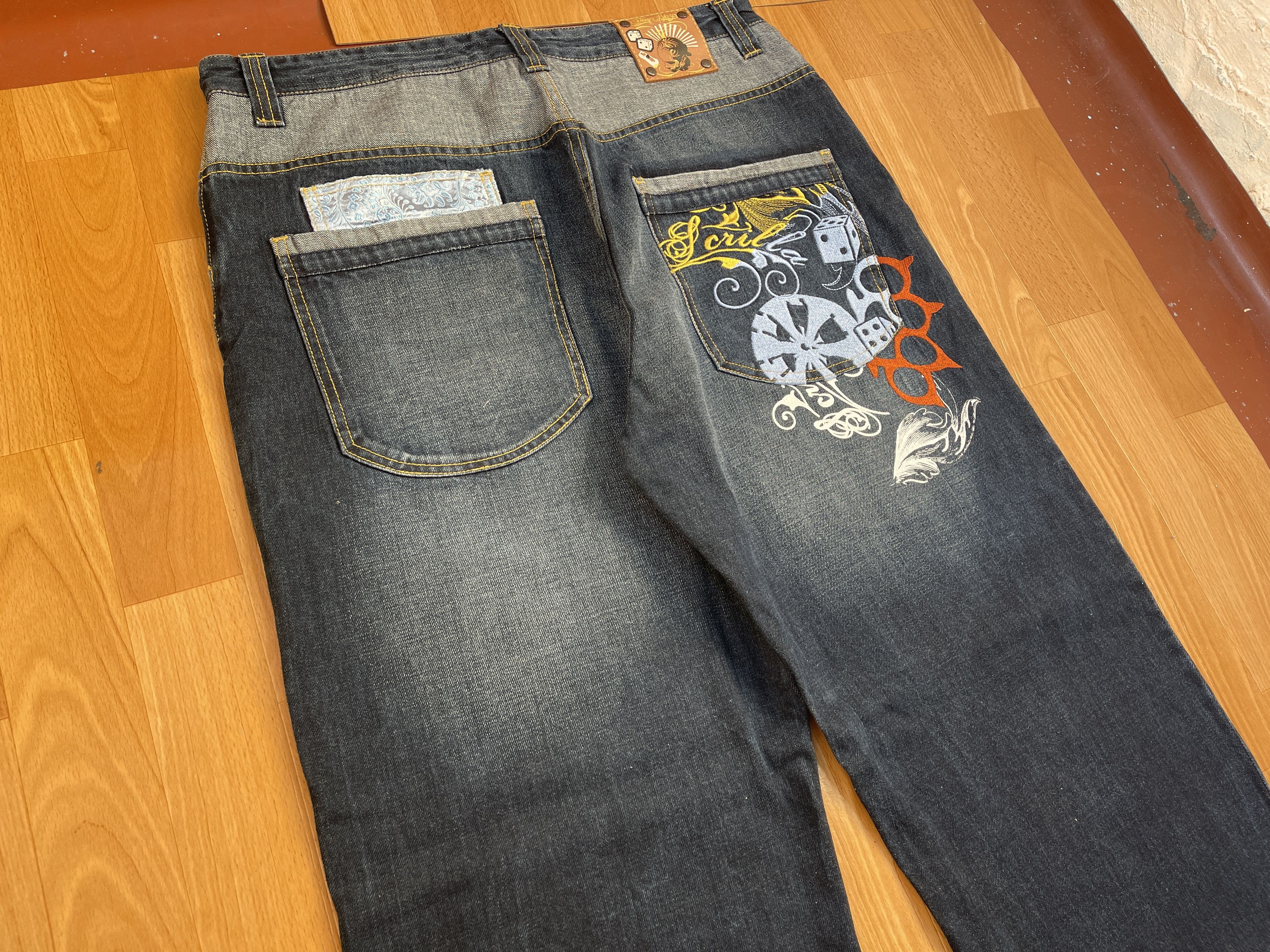 Wu-Tang Clan Johnny Blaze jeans, Wu Wear, vintage hip hop baggy, 90s 38 Size US 38 / EU 54 - 4 Thumbnail