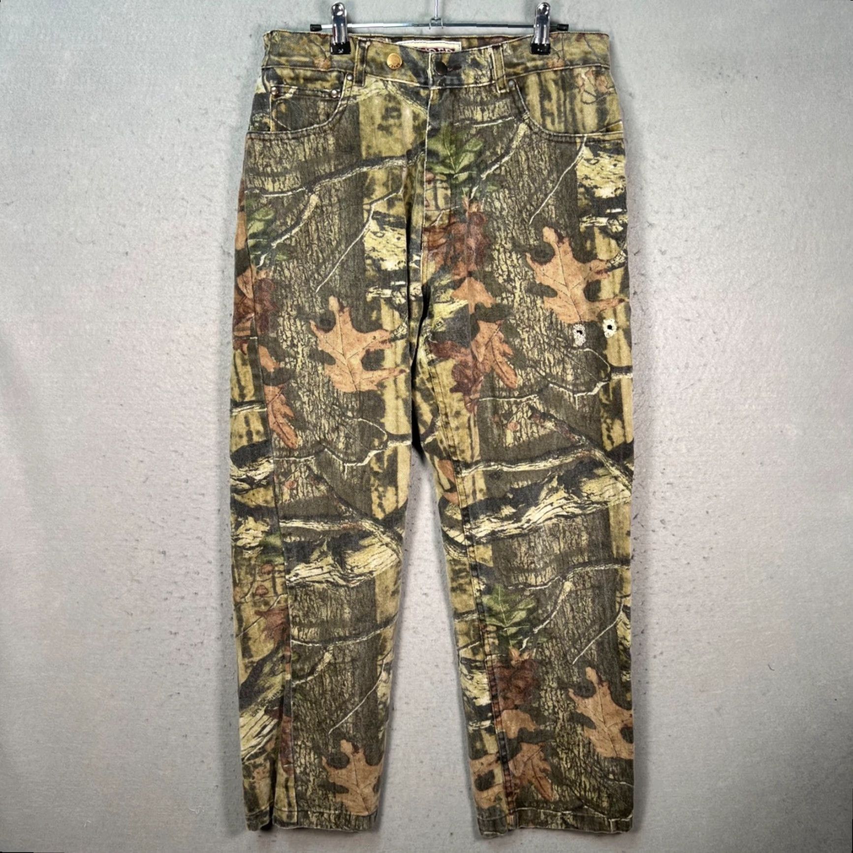 Realtree Braided River Mens 32 x 28 Real Tree Camouflage Pants Cotton Outdoor Hunting Camouflage Pockets Straight Ankle Boomers fall winter 90s Mens Size US 32 / EU 48 - 2 Thumbnail
