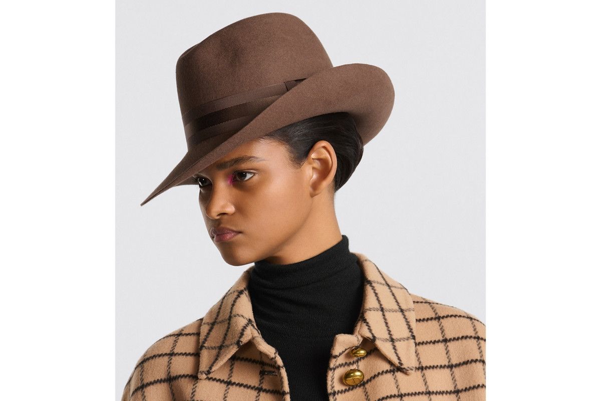 Dior o1bcso1str0226 Size:OS/Diorunway Fedora in Brown Size ONE SIZE - 7 Thumbnail