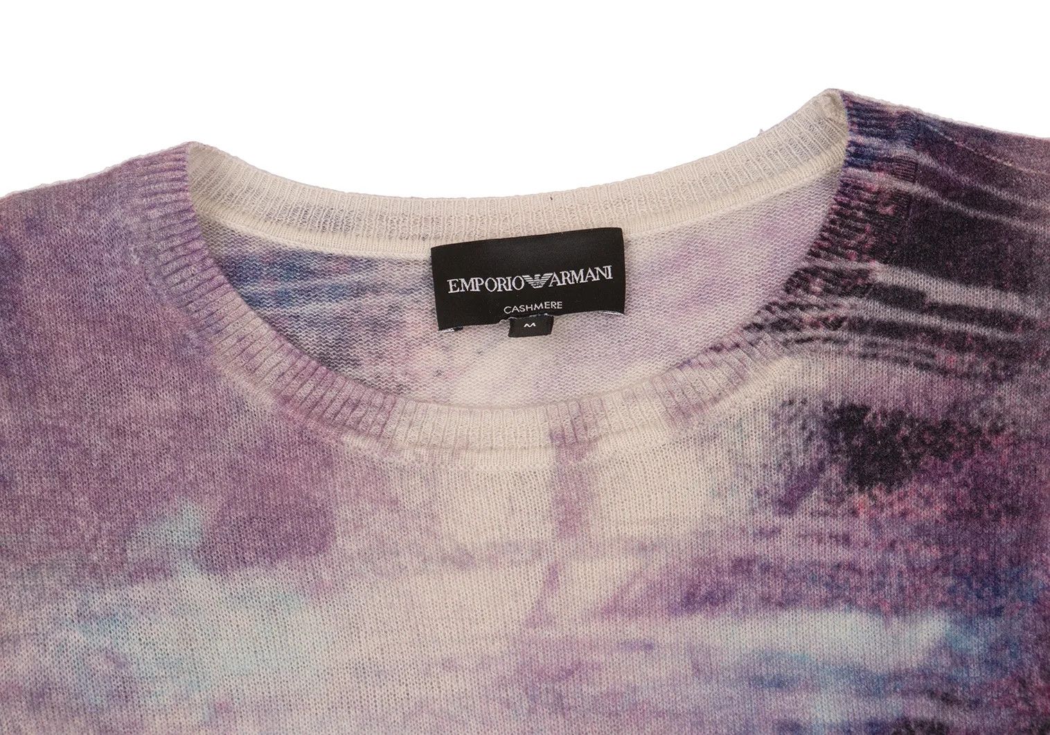 Emporio Armani Graphic Print Cashmere Knit in Multi Color, Size M Size US M / EU 48-50 / 2 - 3 Thumbnail