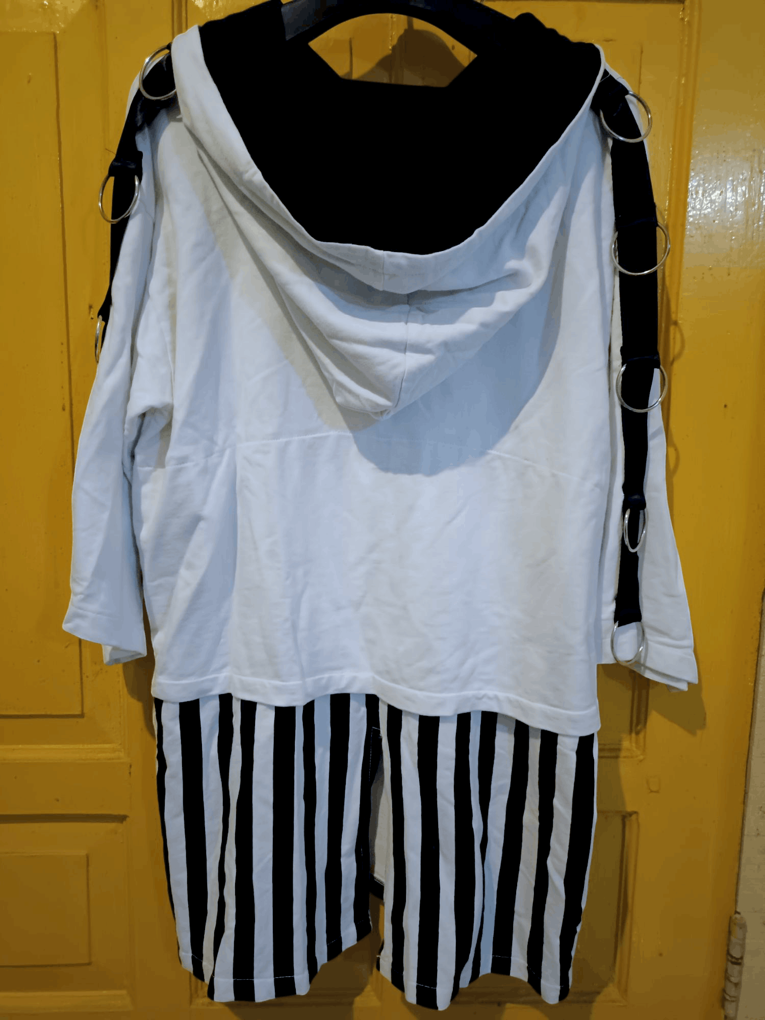 Japanese Brand Harajuku Seven Eye Heart Stripes Double Layer hoodie Size US XXL / EU 58 / 5 - 18 Thumbnail