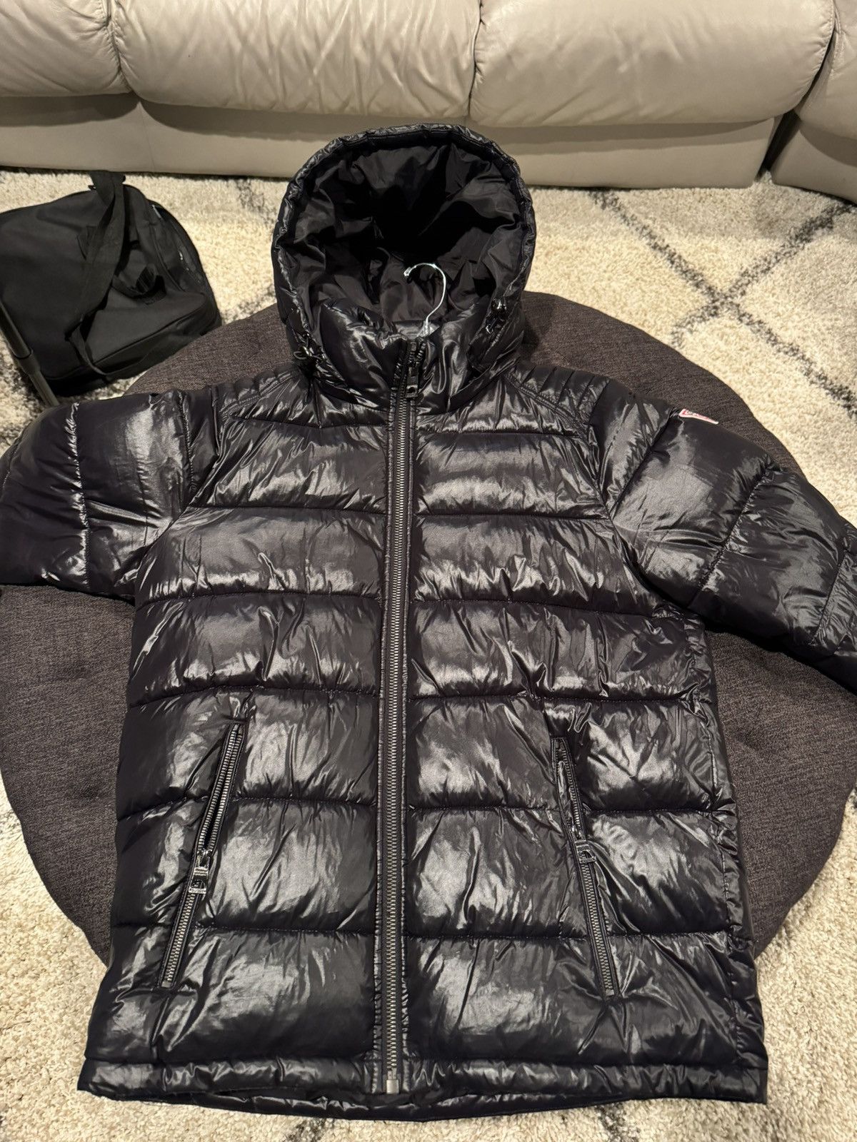 Black Guess Bubble Coat M Outerwear