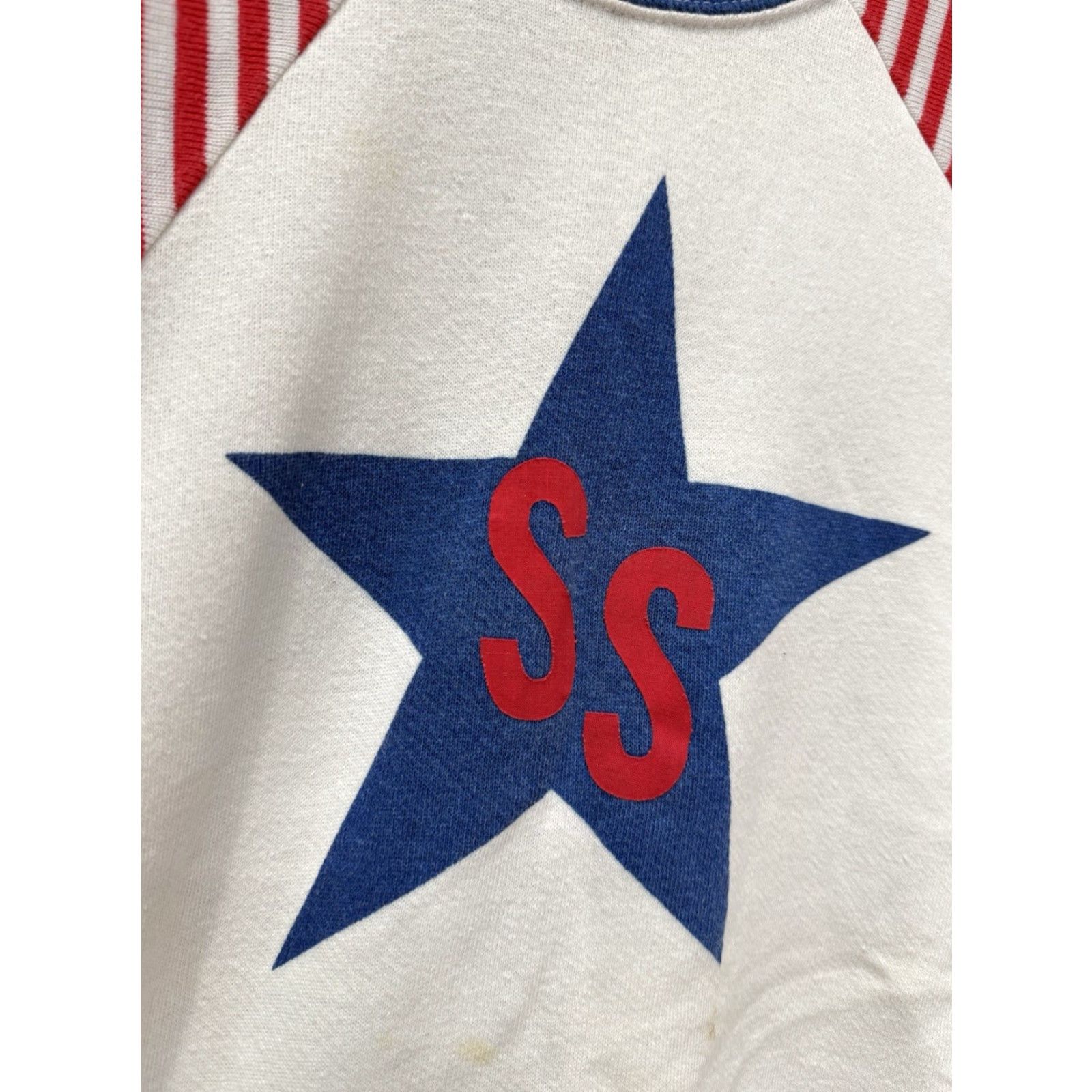 Vintage VINTAGE USA Flag White Cotton Men Short Sleeve Sweatshirt M Size Medium Pullover Size US M / EU 48-50 / 2 - 5 Thumbnail