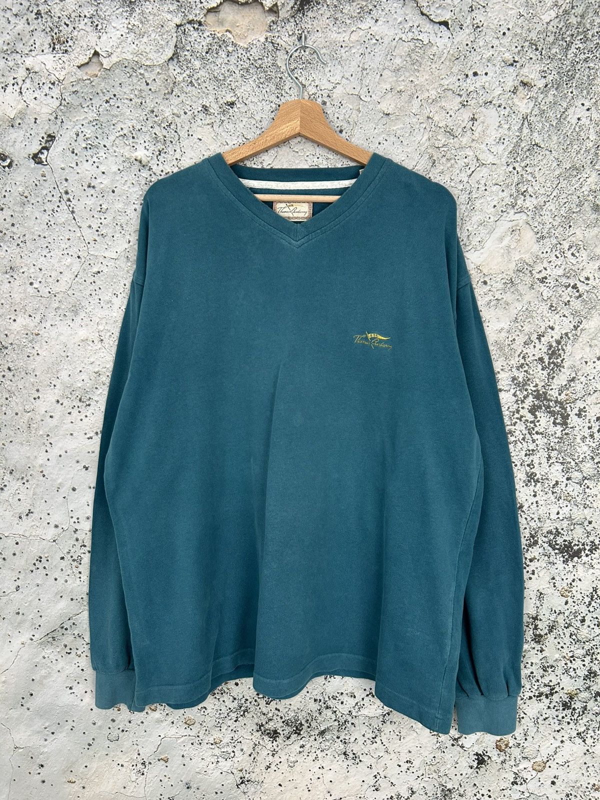 Vintage Vintage Thomas Burberry Blue Knit Sweater 90s Avant Garde Size US XL / EU 56 / 4 - 1 Thumbnail