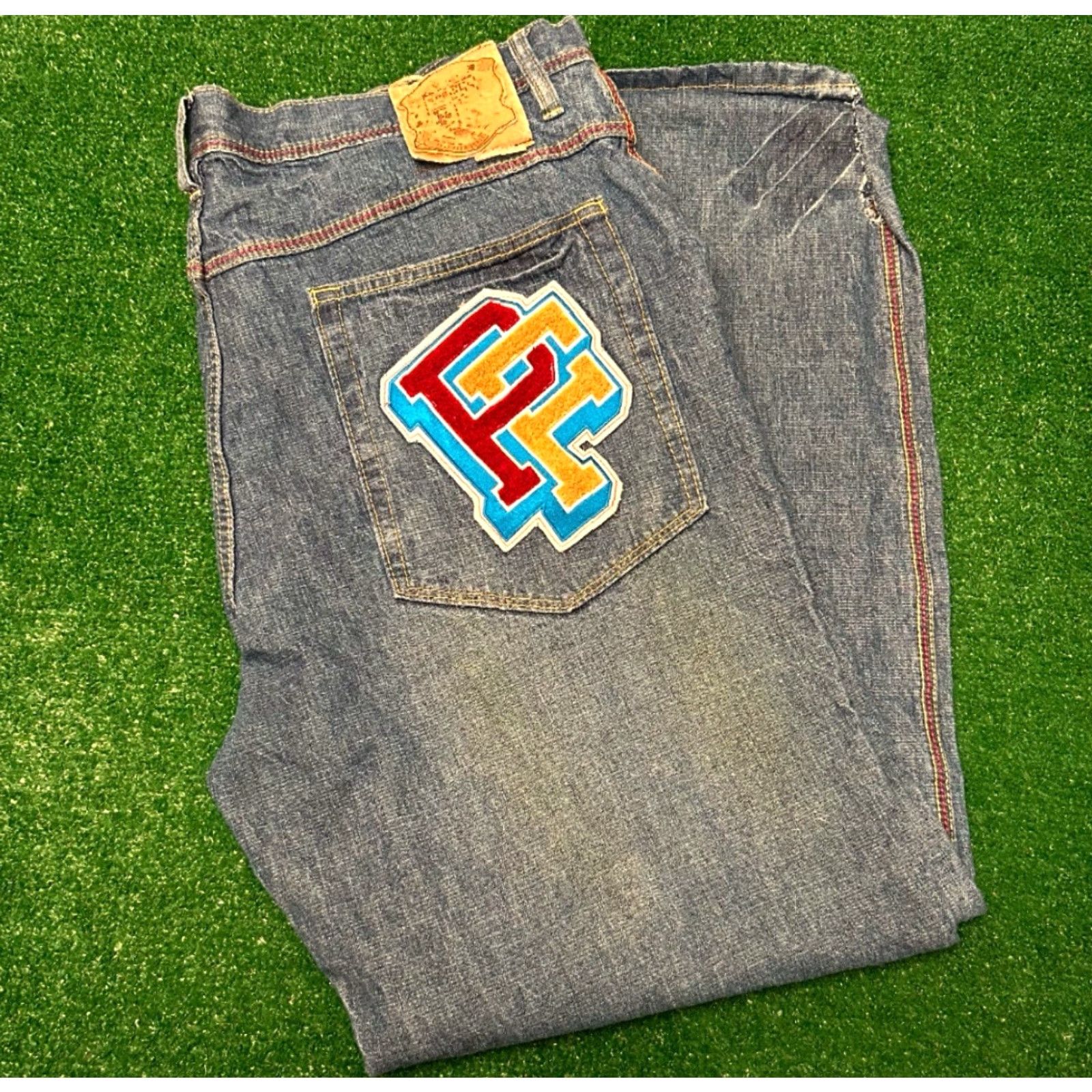 Phat Farm VINTAGE Phat Farm Jeans VTG Mens 38 Skater Grunge Y2K Baggy Wide-Leg 38x33 Blue Size US 38 / EU 54 - 8 Thumbnail