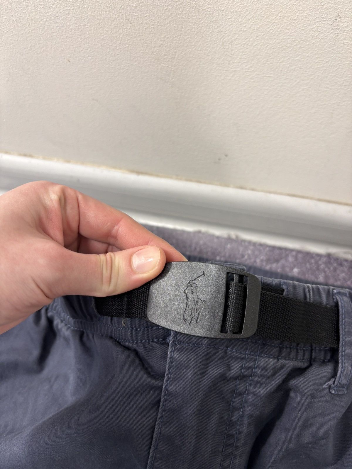Polo Ralph Lauren Polo Ralph Lauren Men’s Navy Blue Classic Fit Belted Pants Size US 36 / EU 52 - 8 Thumbnail