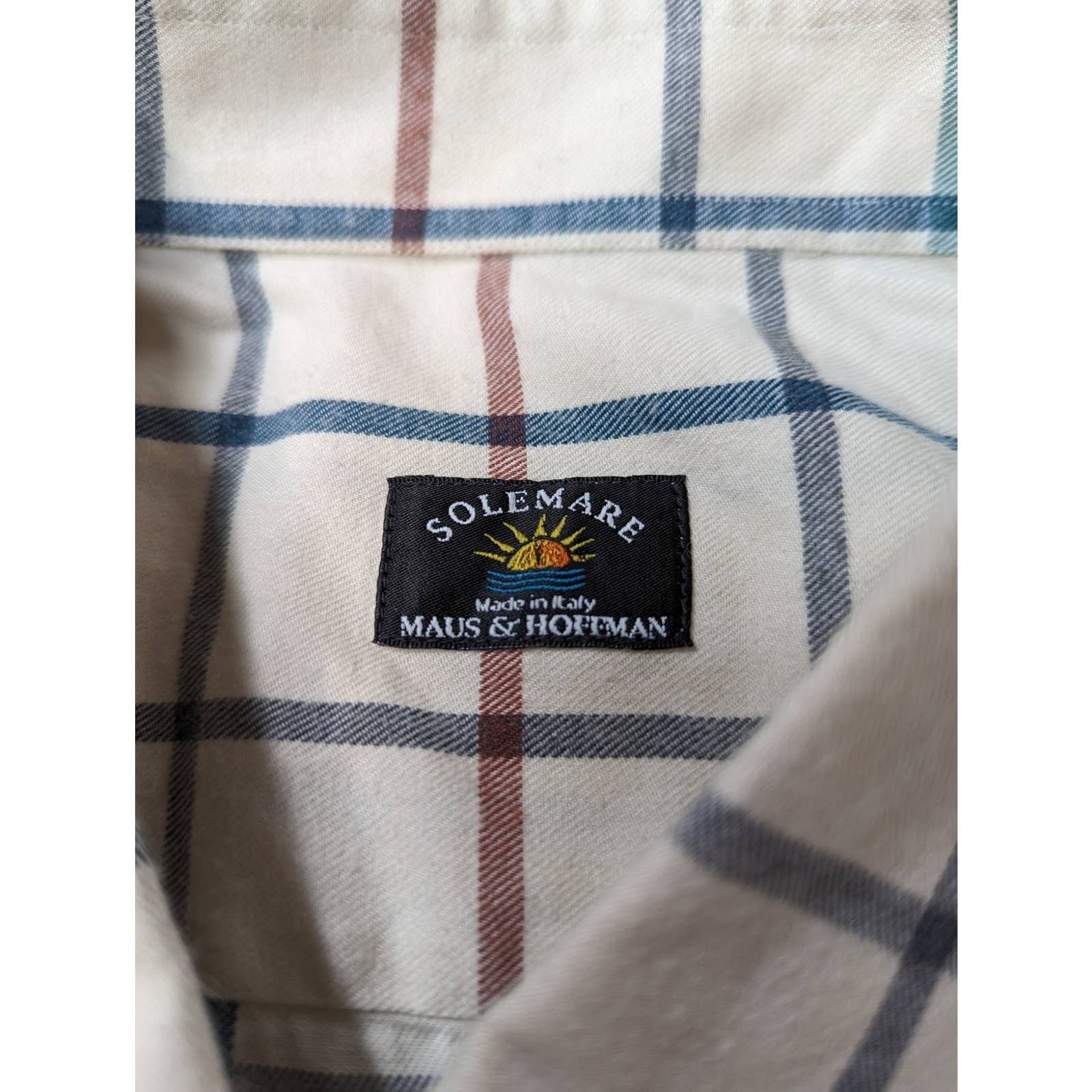 Other Solemare multi-color windowpane button down sz XL Size US XL / EU 56 / 4 - 3 Thumbnail