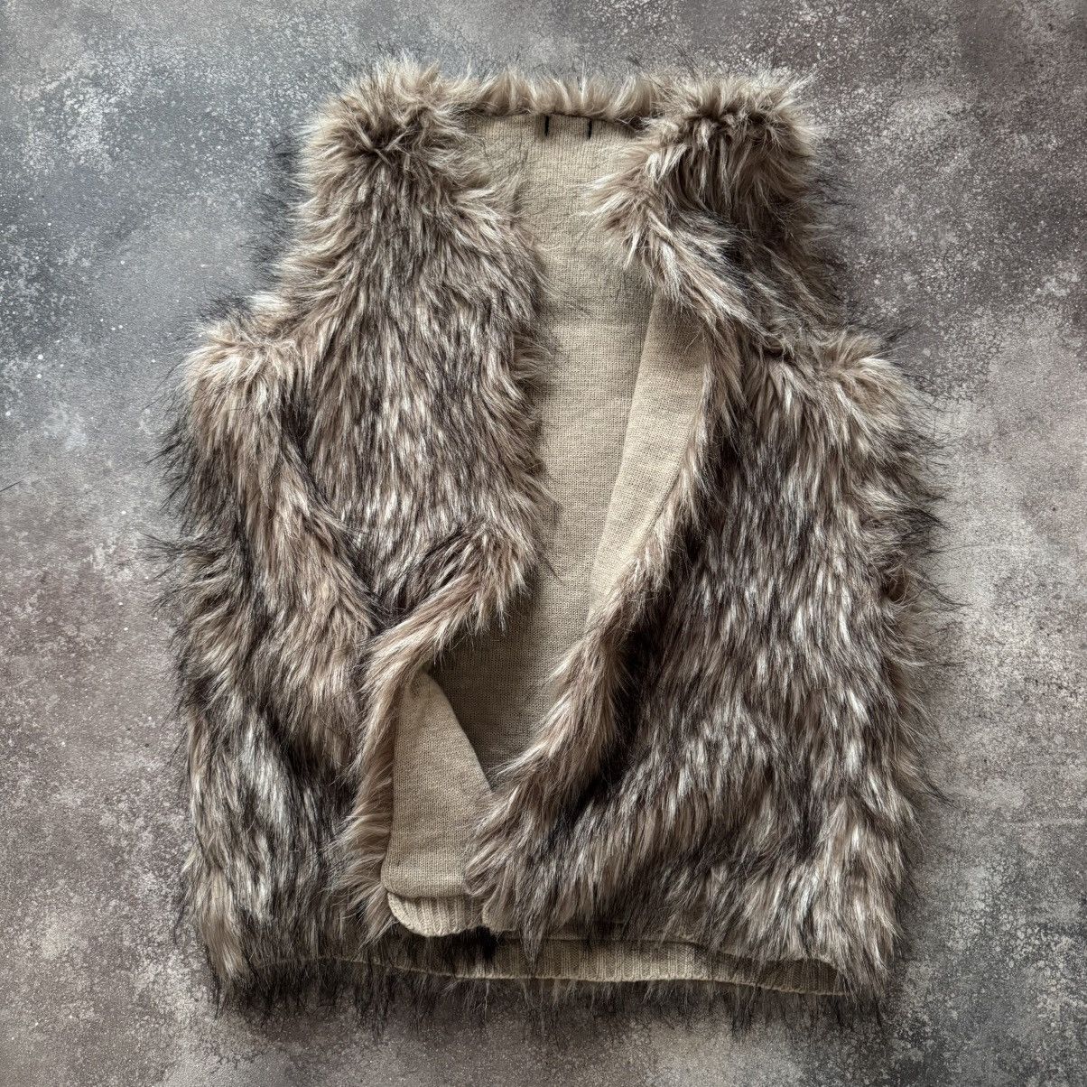 Hysteric Glamour × Vintage Avant Garde Y2K Vintage Faux Fur Vest Size L / US 10 / IT 46 - 13 Thumbnail