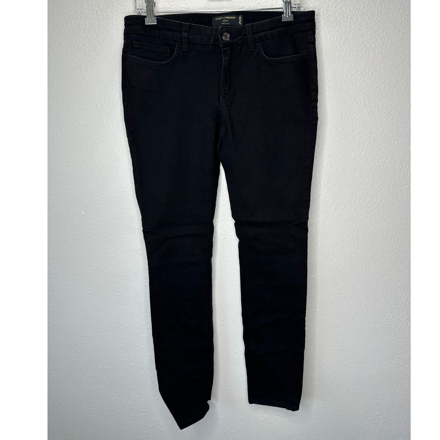 Dolce & Gabbana Dolce & Gabbana Black Jean Red Patch Hearts on Back 44 / L Size 32" / US 10 / IT 46 - 1 Thumbnail