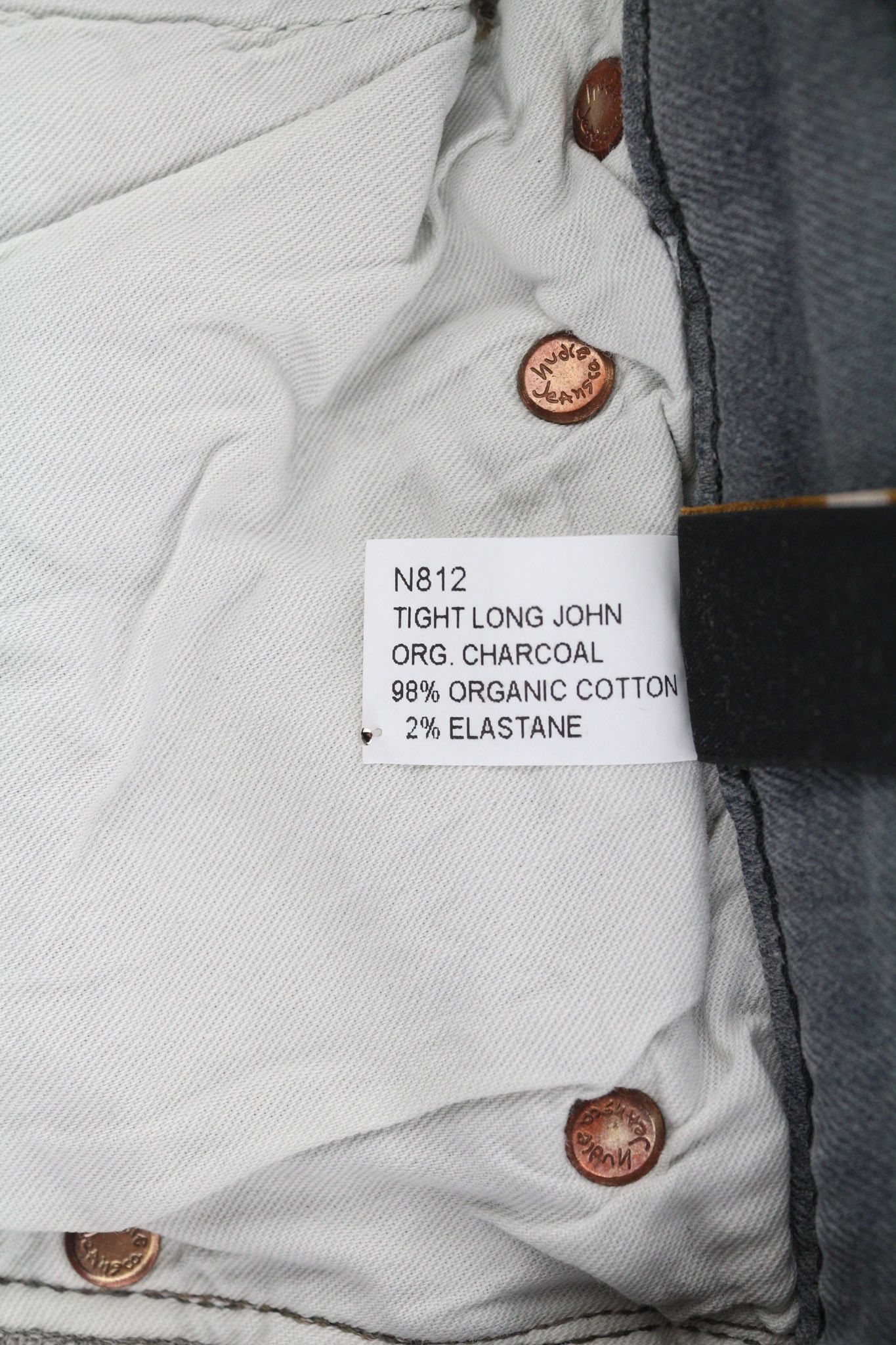 Nudie Jeans TIGHT LONG JOHN W30/L32 Organic Charcoal Leg 82695 Size US 30 / EU 46 - 7 Thumbnail