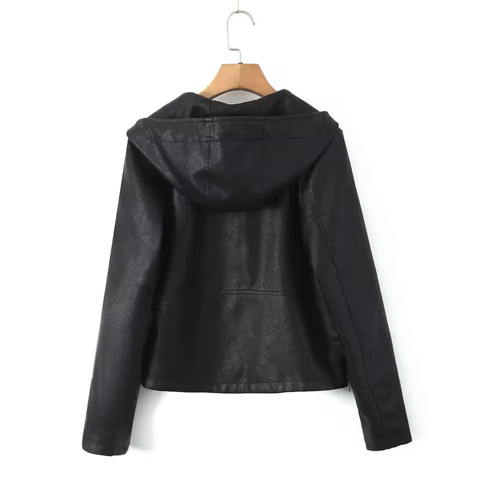 Other casual hooded pu leather jacket Size L / US 10 / IT 46 - 2 Thumbnail
