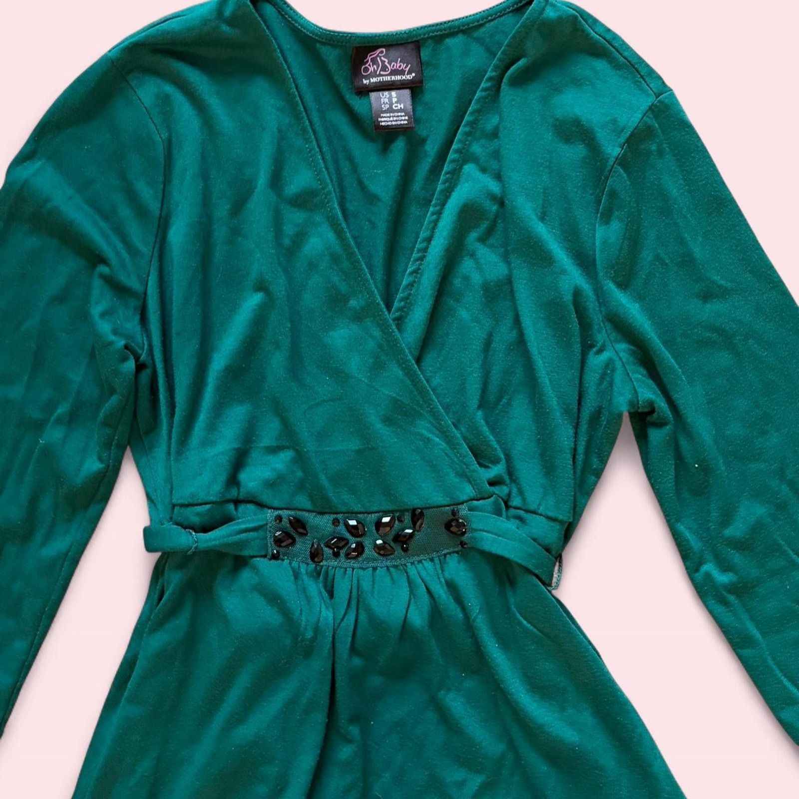 Other Green long sleeve wrap top Size S / US 4 / IT 40 - 1 Thumbnail