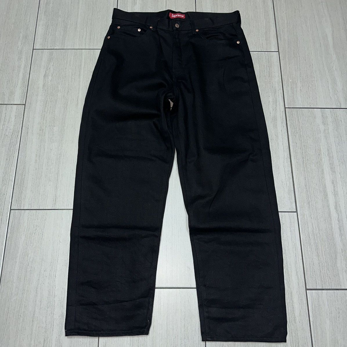 Supreme Supreme Selvedge Baggy Black Denim Size US 34 / EU 50 - 1 Thumbnail