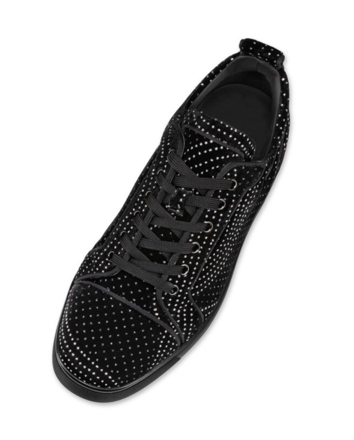 Christian Louboutin o1bcso1str1024 Louis Junio Orlato Flat in Black/Silver Size US 6.5 / EU 39-40 - 4 Thumbnail