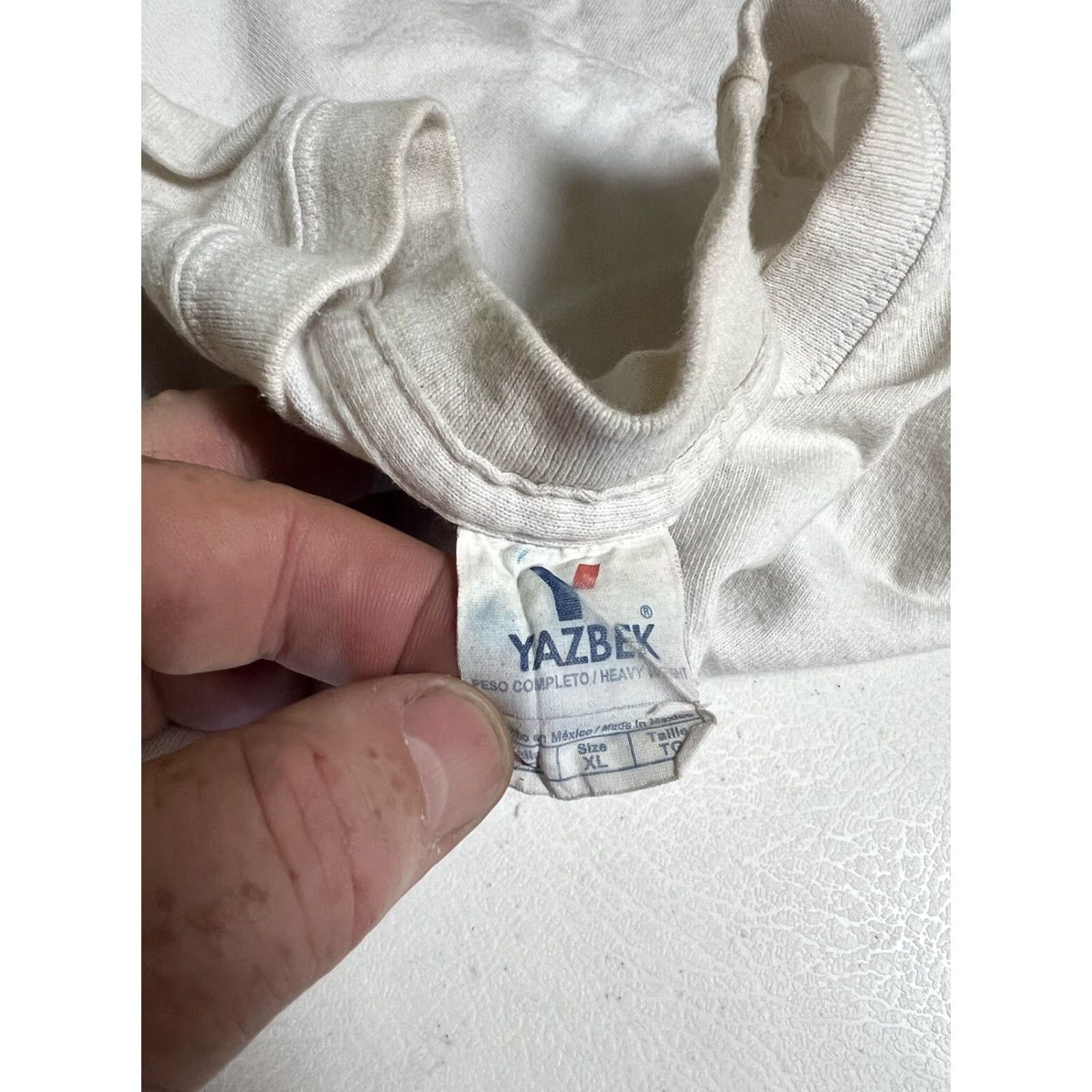 AQUA VINTAGE Yazbek T-Shirt Short Sleeve XL White Cotton Men Aqua Safari Palace Reef Cozumel Mexico Size US XL / EU 56 / 4 - 4 Thumbnail