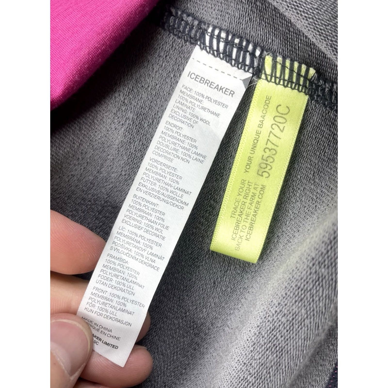 Icebreaker Icebreaker Women's XS Pink Softshell Full Zip Vest Lightweight Breathable Hiking Running Windbreaker Size XS / US 0-2 / IT 36-38 - 6 Thumbnail