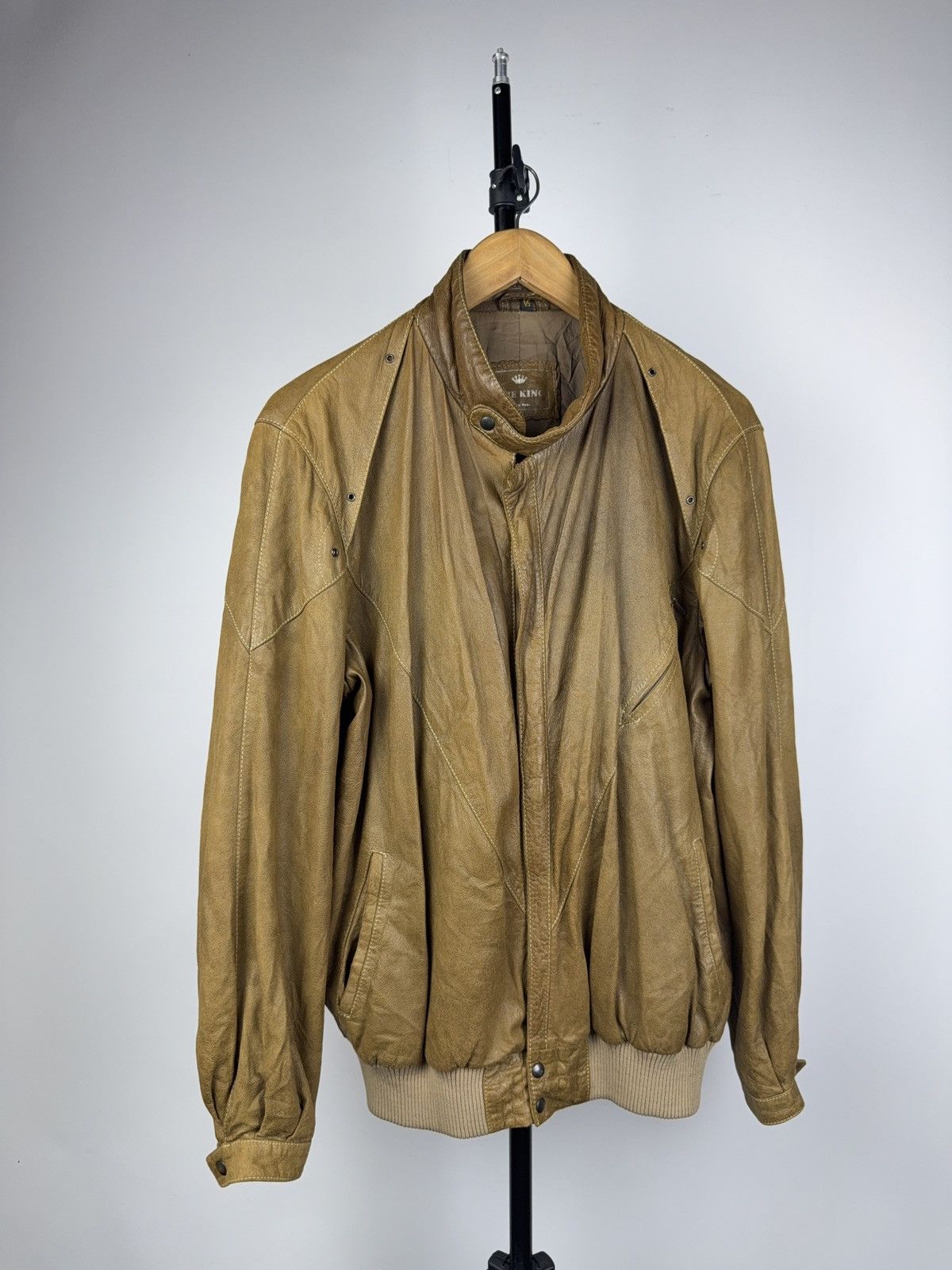 Japanese Brand Vintage 90s Retro Rock Punk Opium The King Leather jacket Size US L / EU 52-54 / 3 - 1 Thumbnail