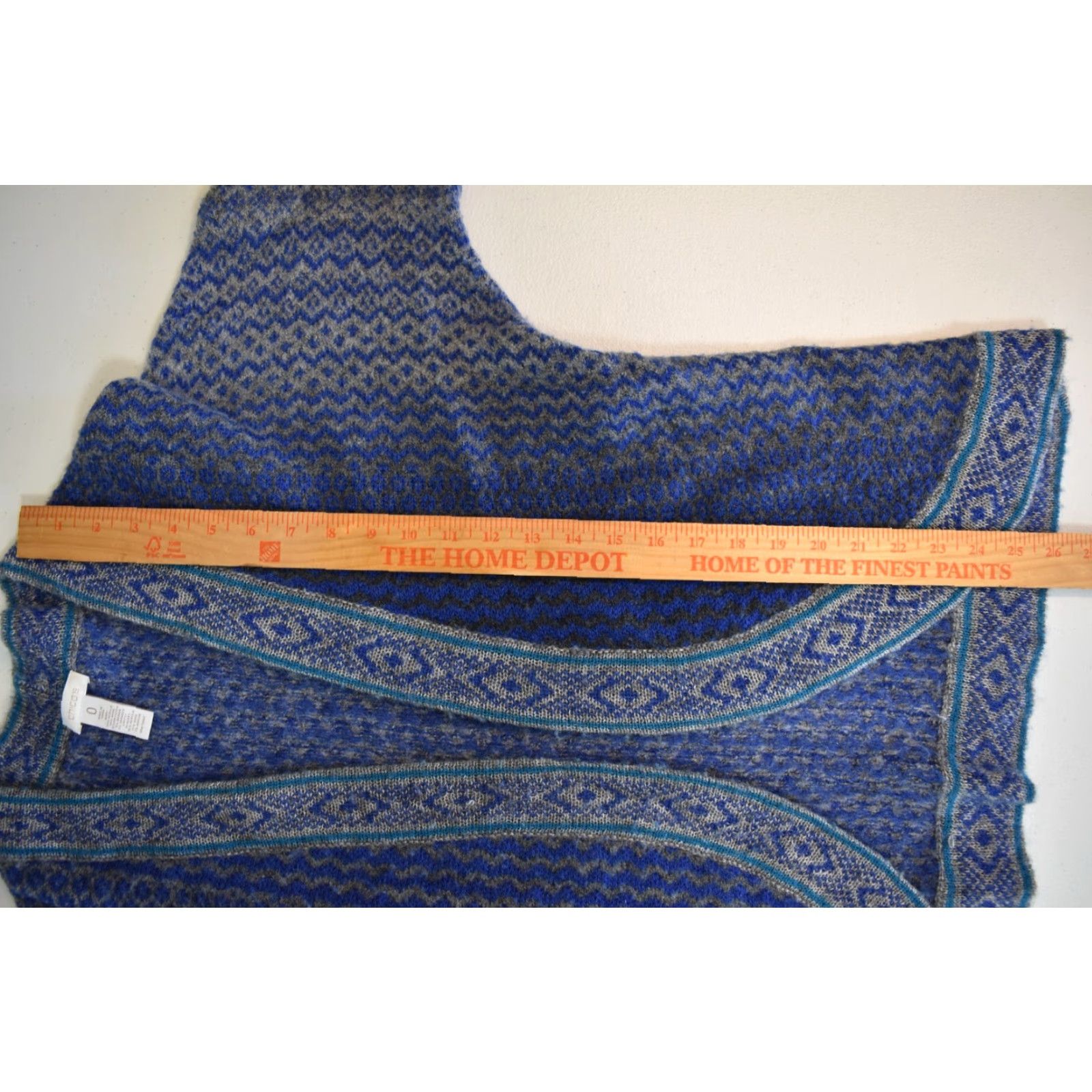 Vintage Chicos Sweater Cardigan Wool Mohair Blend Open Front Size 0 Small Blue Womens Mens? Size XS / US 0-2 / IT 36-38 - 5 Thumbnail