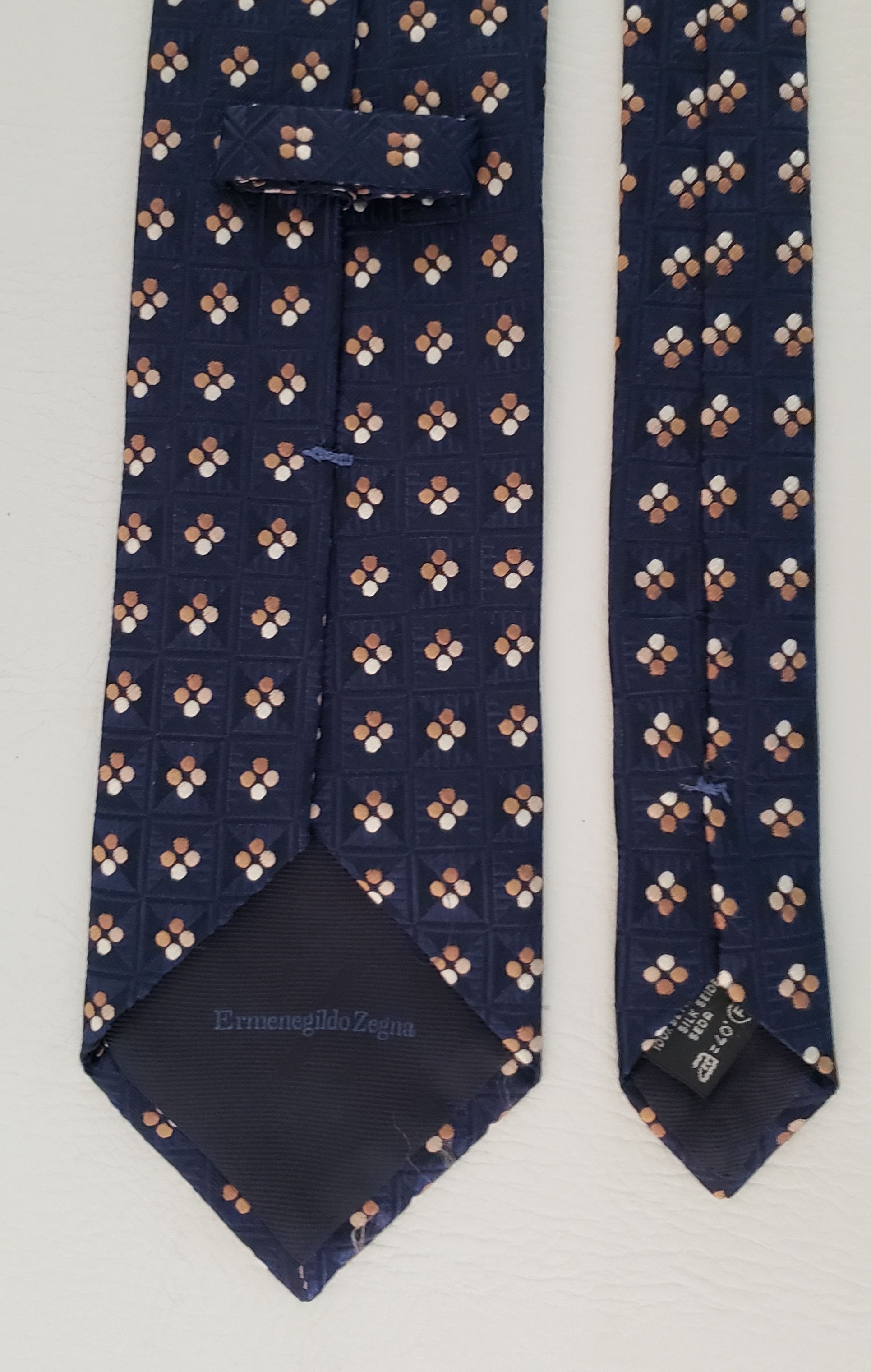 Ermenegildo Zegna Ermenegildo Zegna black silk brocade neck tie Italy Size ONE SIZE - 5 Thumbnail