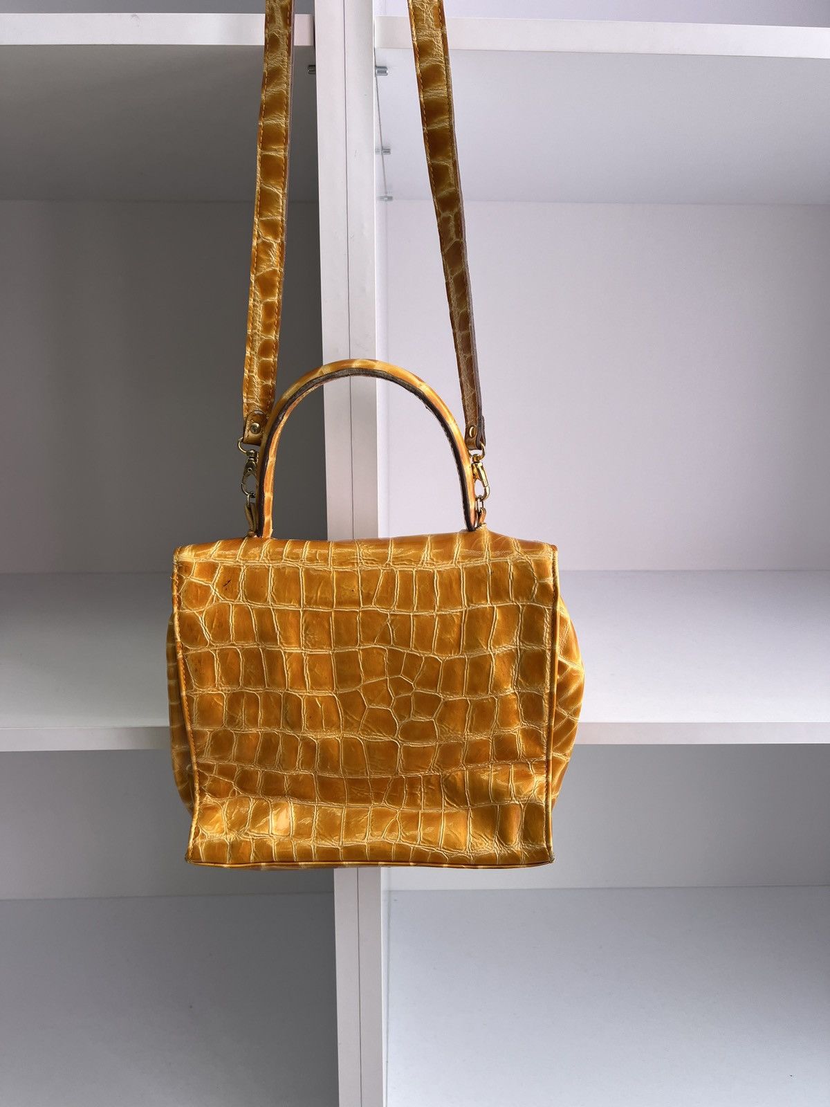 Designer × Escada × Vintage Vintage ESCADA Shoulder Bag Crocodile Pattern Leather Size ONE SIZE - 15 Thumbnail