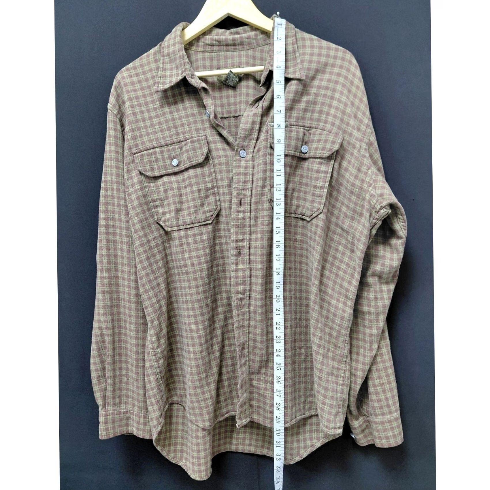 Calvin Klein Calvin Klein Khakis Shirt Brown Plaid Cotton Long Sleeve Collared Size XL Mens Size US XL / EU 56 / 4 - 7 Thumbnail