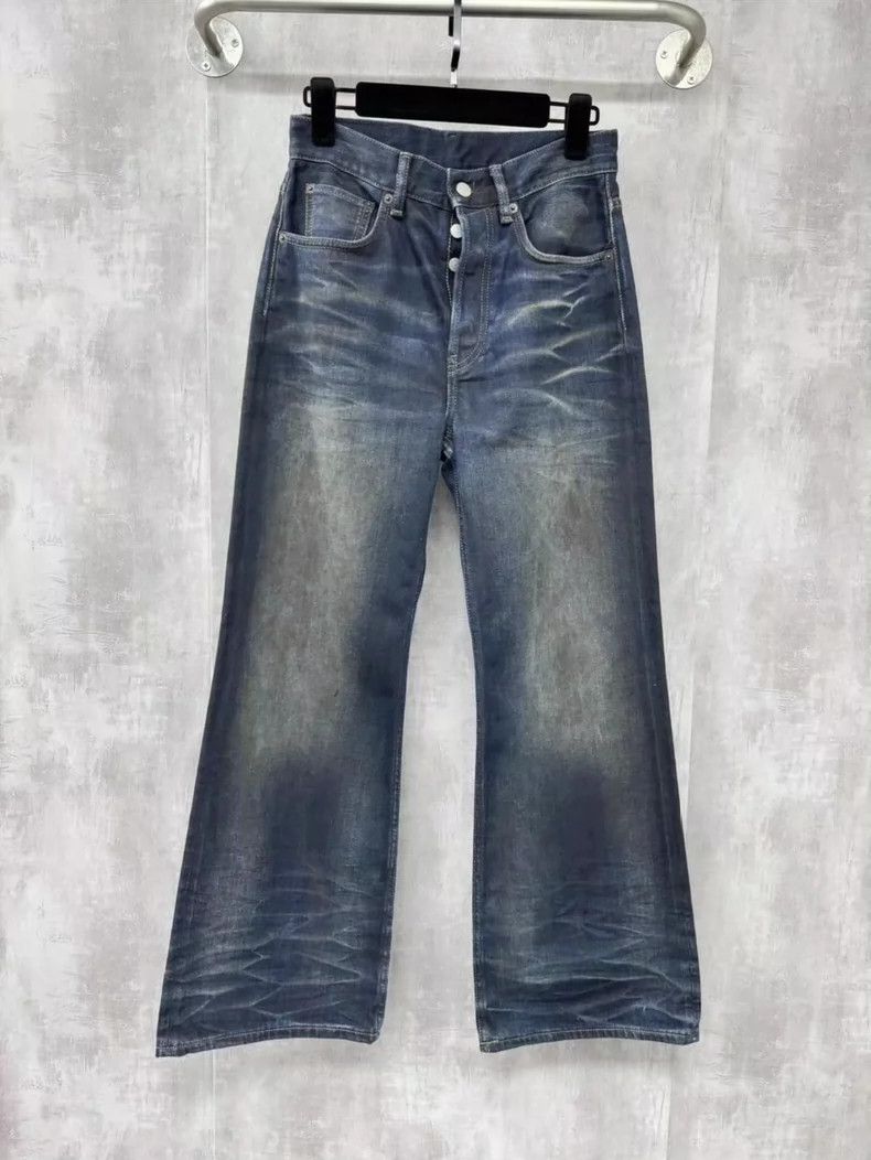 Acne Studios acne studios Wavy cat whisker wide-leg jeans Size US 30 / EU 46 - 1 Thumbnail