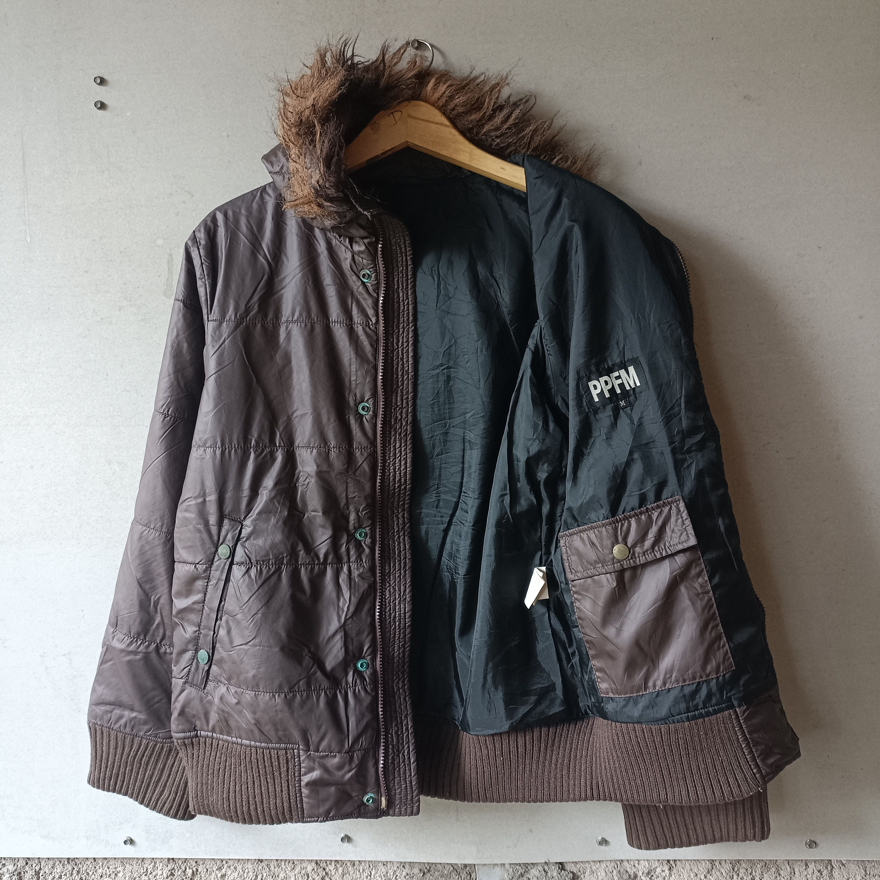 Japanese Brand PPFM Fur Puffer Jacket LGB style Size US M / EU 48-50 / 2 - 2 Thumbnail