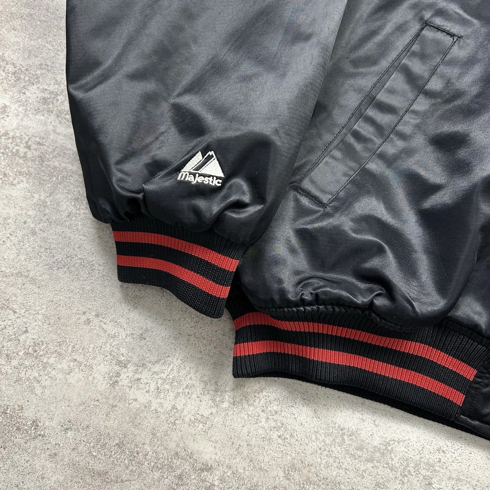 MLB × Majestic × Vintage RARE 00s HOUSTON ASTROS MAJESTIC SATIN BOMBER JACKET Size US XXL / EU 58 / 5 - 3 Thumbnail
