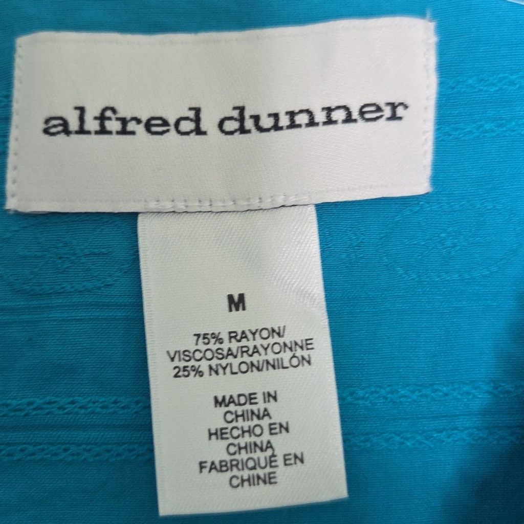 Alfred Dunhill Alfred Dunner Teal Embroidered Tunic M Size M / US 6-8 / IT 42-44 - 3 Thumbnail