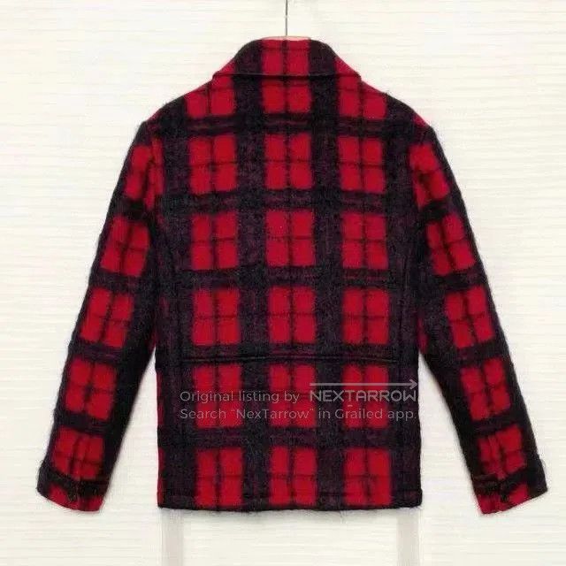 Saint Laurent Paris Saint Laurent FW22 Red Black Check Jacket. Size US M / EU 48-50 / 2 - 2 Thumbnail