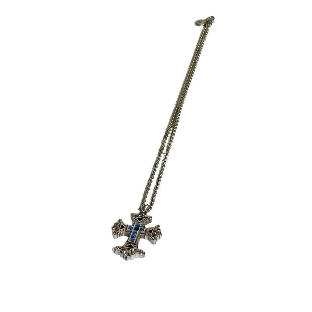 Other Vintage Vatican Collection Blue Crystal Cross 24” Necklace Size ONE SIZE - 10 Thumbnail