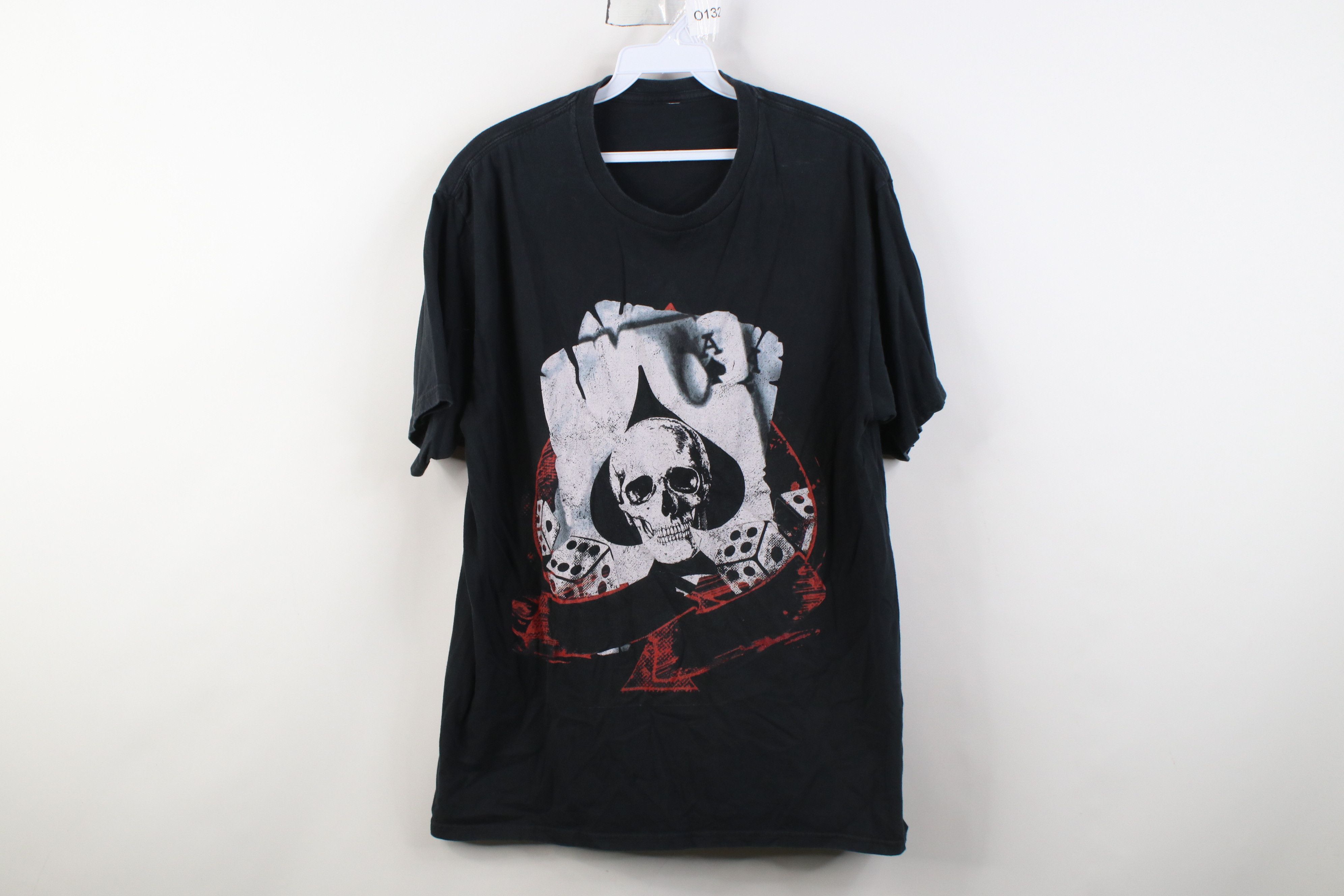 Vintage Vintage 90s Y2K Streetwear Spade Poker Dice T-Shirt Black Size US L / EU 52-54 / 3 - 1 Thumbnail