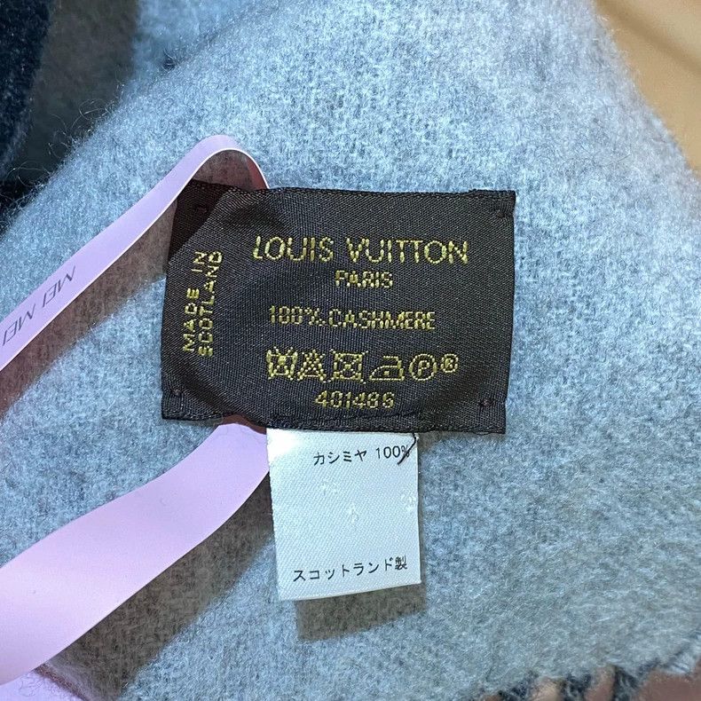 Louis Vuitton Louis Vuitton Black and Grey Old-print Double Face Cashmer Size ONE SIZE - 3 Thumbnail