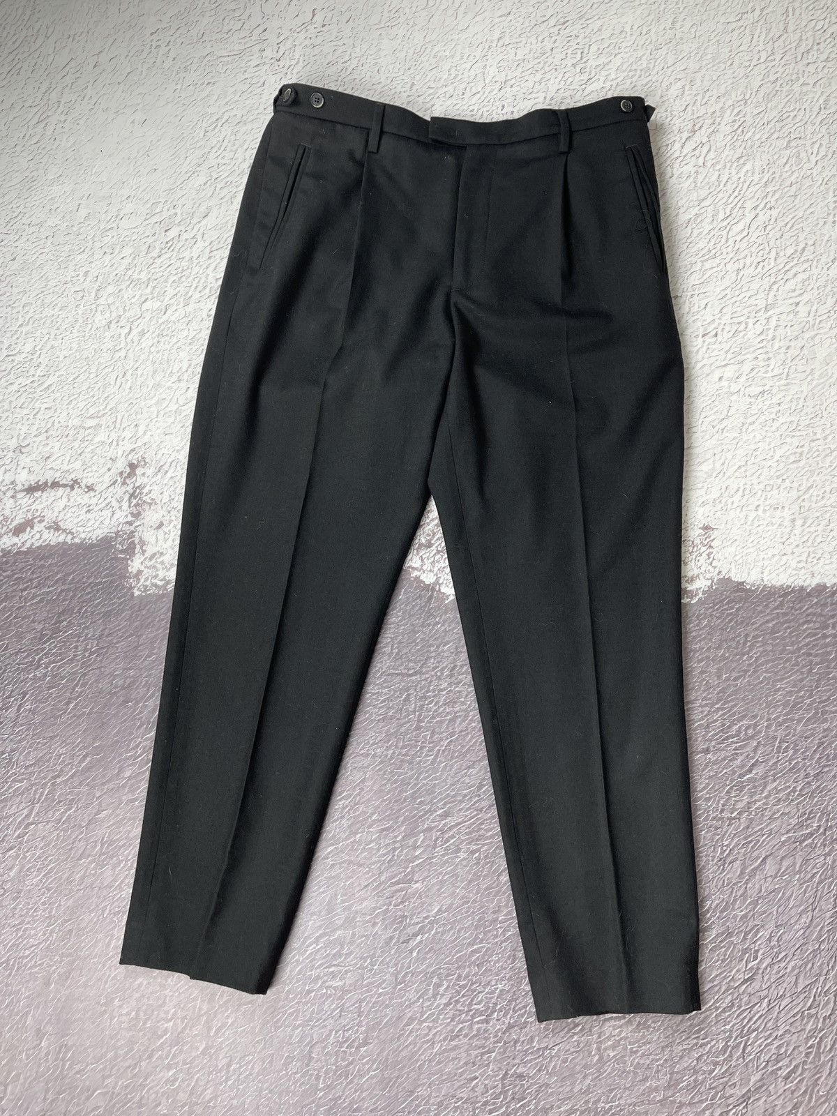 Barena Barena Venezia black wool classic casual pants Size US 34 / EU 50 - 1 Thumbnail