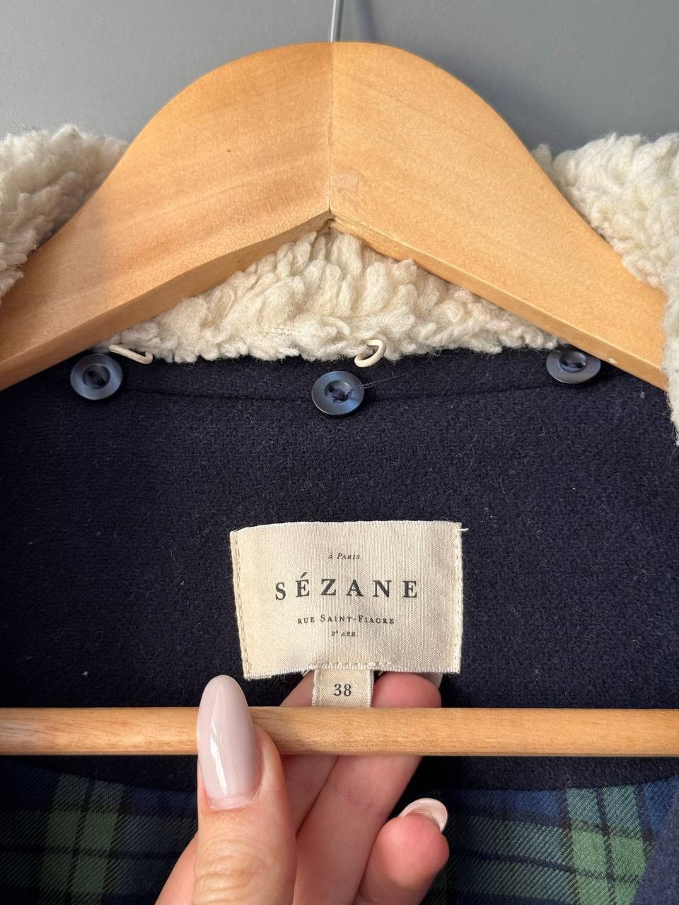 Sezane Sezane Leo Coat wool short in mint Blue SZ36 bust 46in over Size S / US 4 / IT 40 - 2 Thumbnail